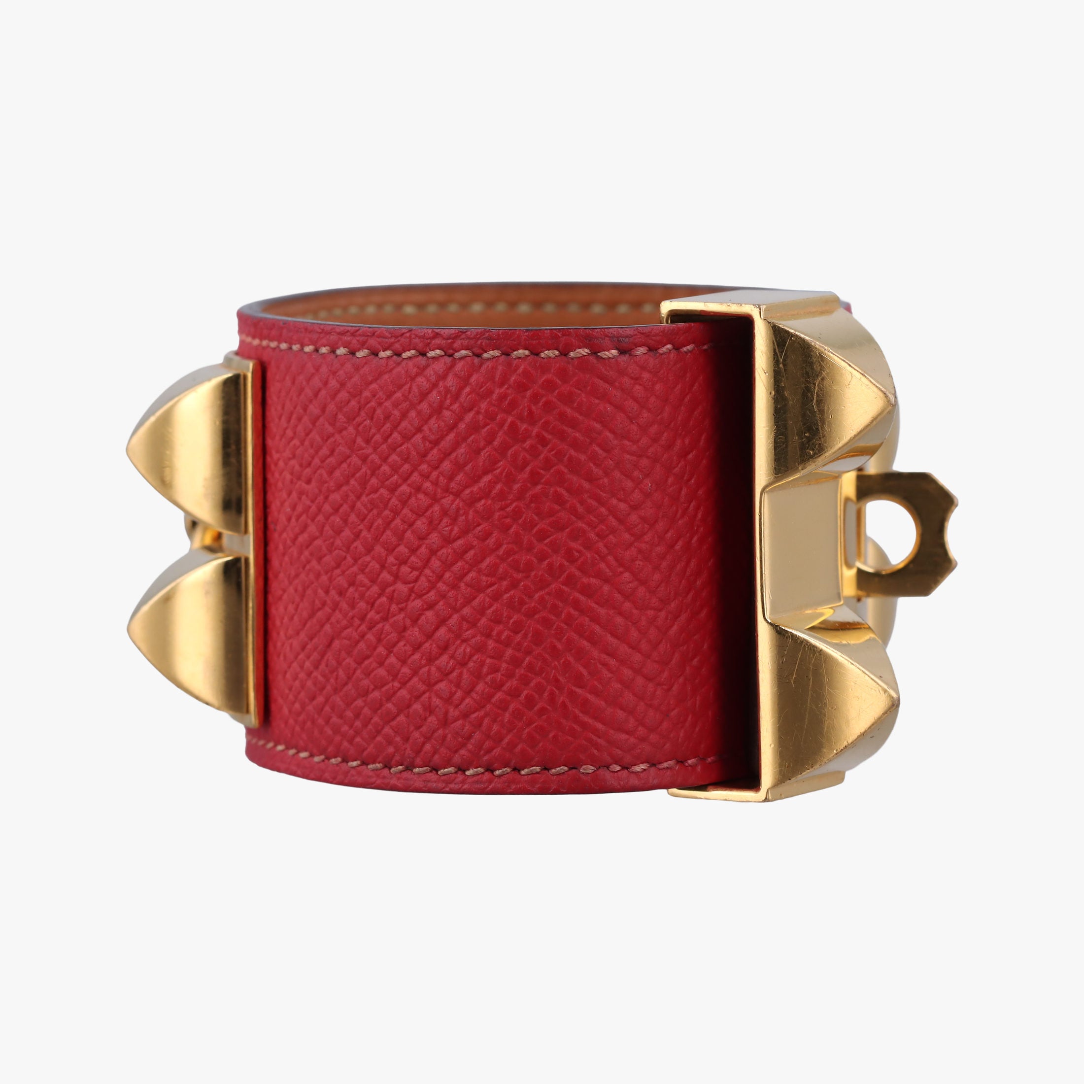 Collier de chien Red×golden Leather × GP S ▢R SIコリエ ド シアン レッド×ゴールド レザー×GP S ▢R SI
