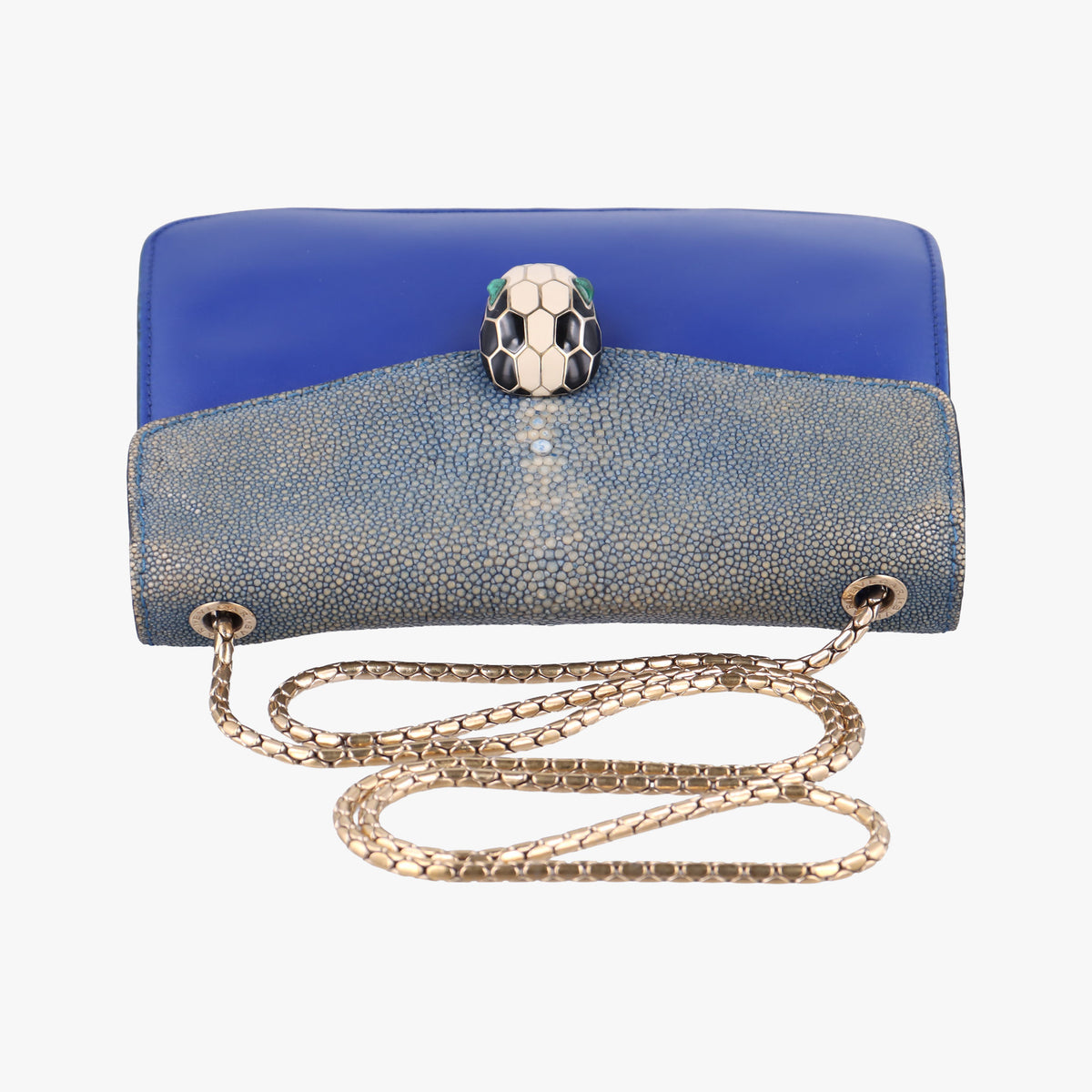 Serpenti Blue Galuchat Skin×Leather LA.L13.37036セルペンティ ブルー ガルーシャスキン×レザー LA.L13.37036