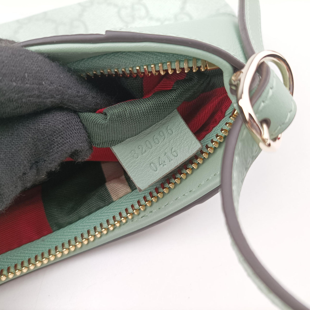 GG Emblem Green GG Coated Canvas×Leather 820696 GGエンブレム グリーン GGコーテッドキャンバス ×レザー 820696