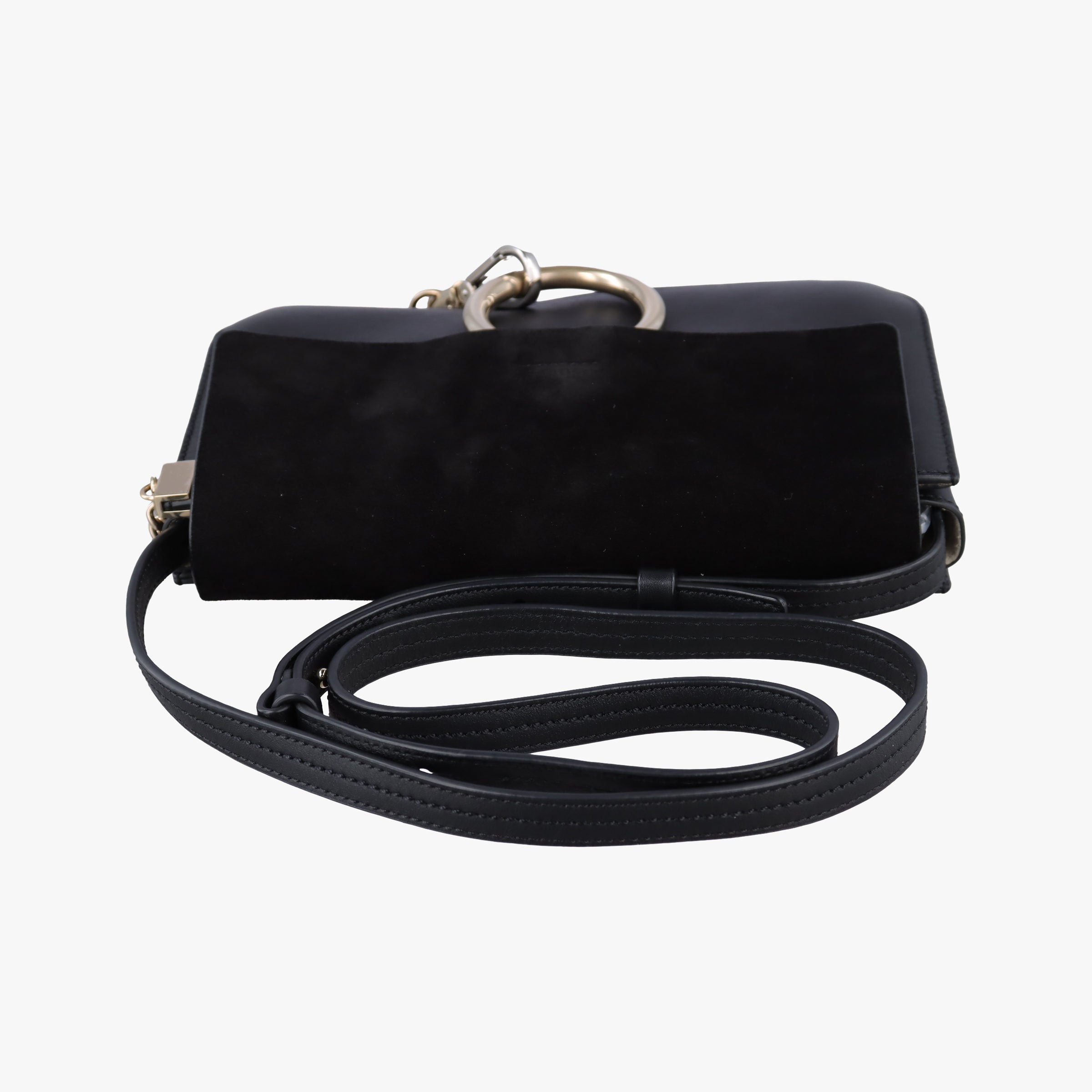 Pre-owned Chloe FAYE Black Leather × suede shoulderbag | stylenewstar