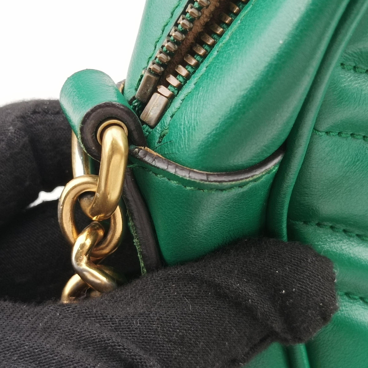 GG Marmont Green Leather 447632 H023901532GGマーモント グリーン レザー 447632 H023901532