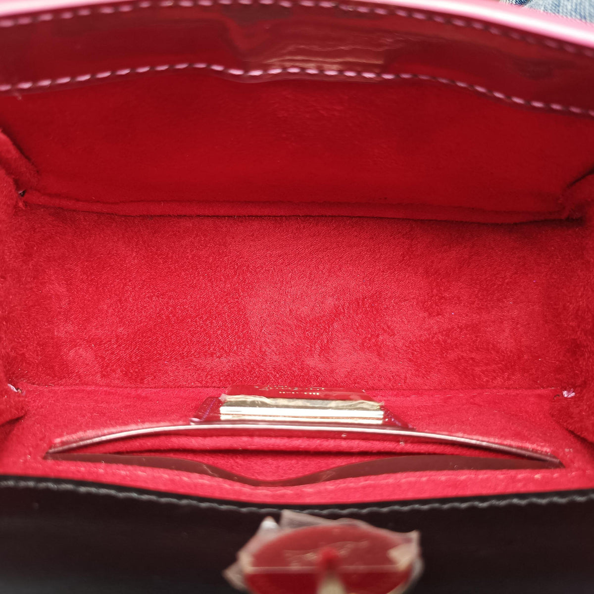 Pre-owned Christian Louboutin Sweet Charity Scarabe Spike Pink Patent shoulderbag | stylenewstar