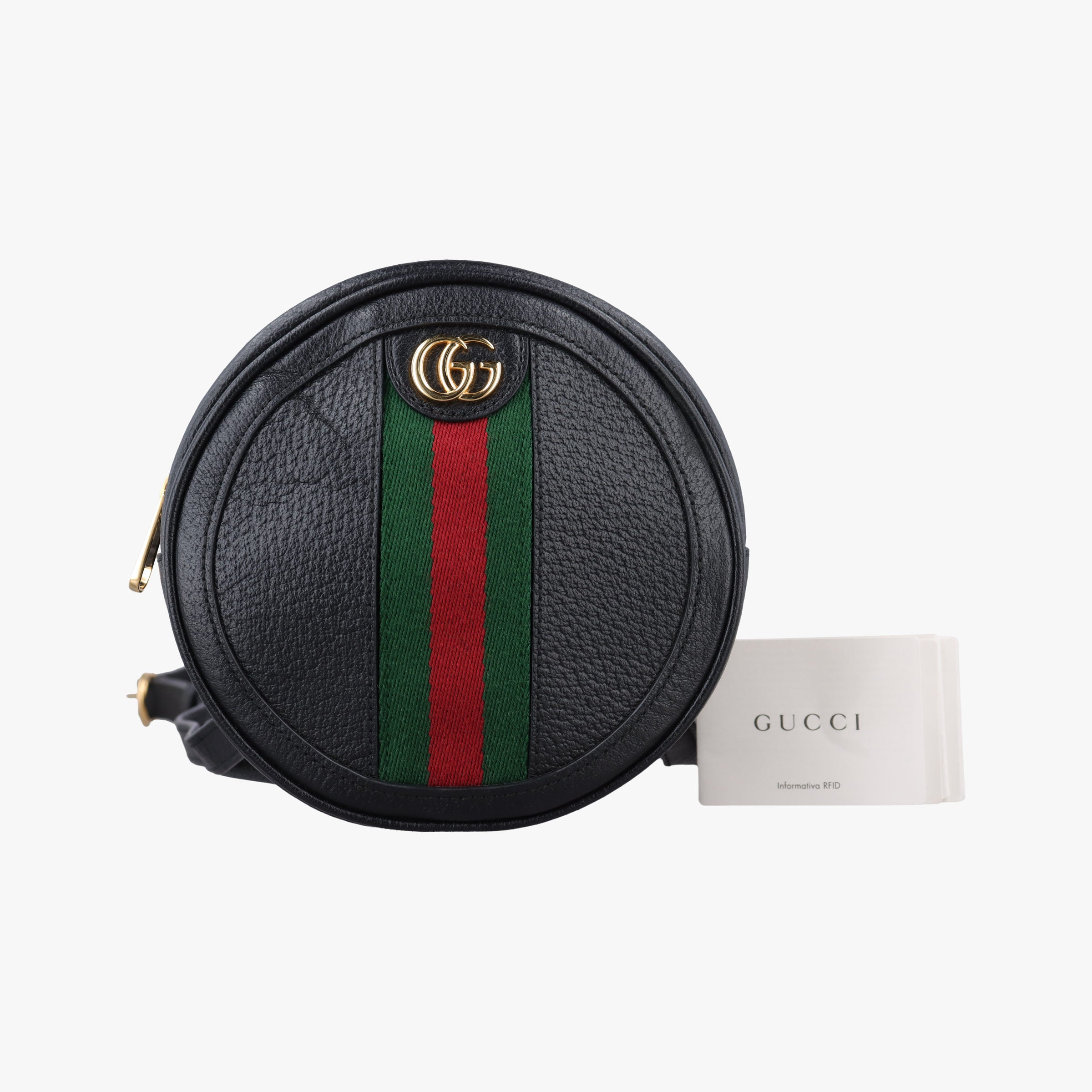 Pre-owned Gucci Ophidia Black×green×red Leather 598661 shoulderbag | stylenewstar