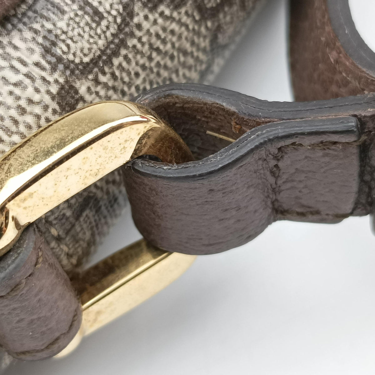 Pre-owned Gucci Ophidia Brown×red×green PVC coated canvas×Leather 598912 shoulderbag | stylenewstar