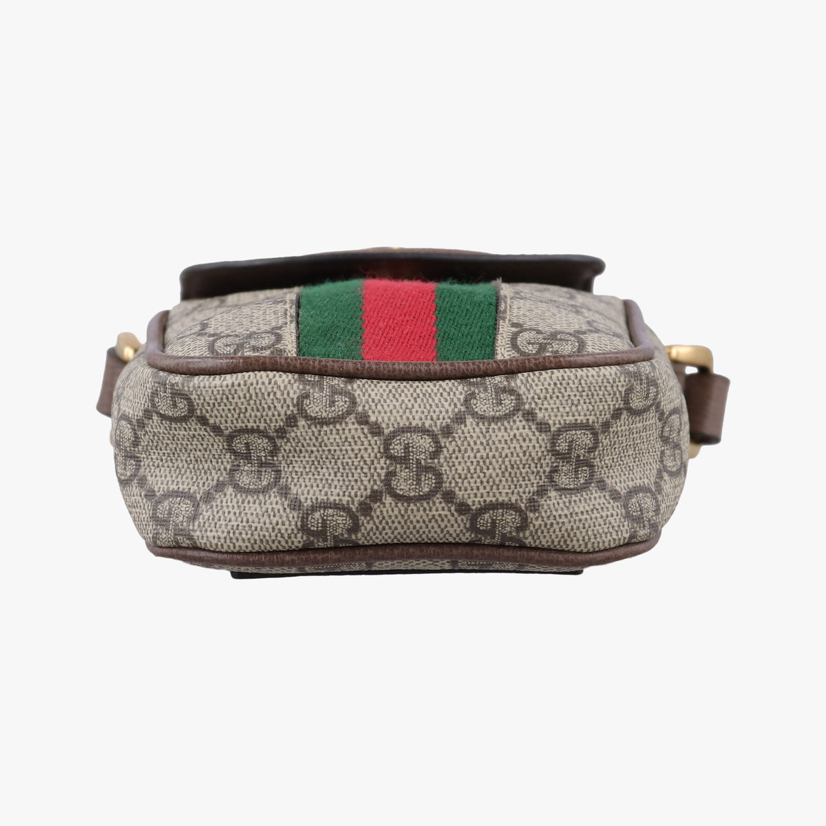 Pre-owned Gucci Ophidia Brown×red×green PVC coated canvas×Leather 598912 shoulderbag | stylenewstar