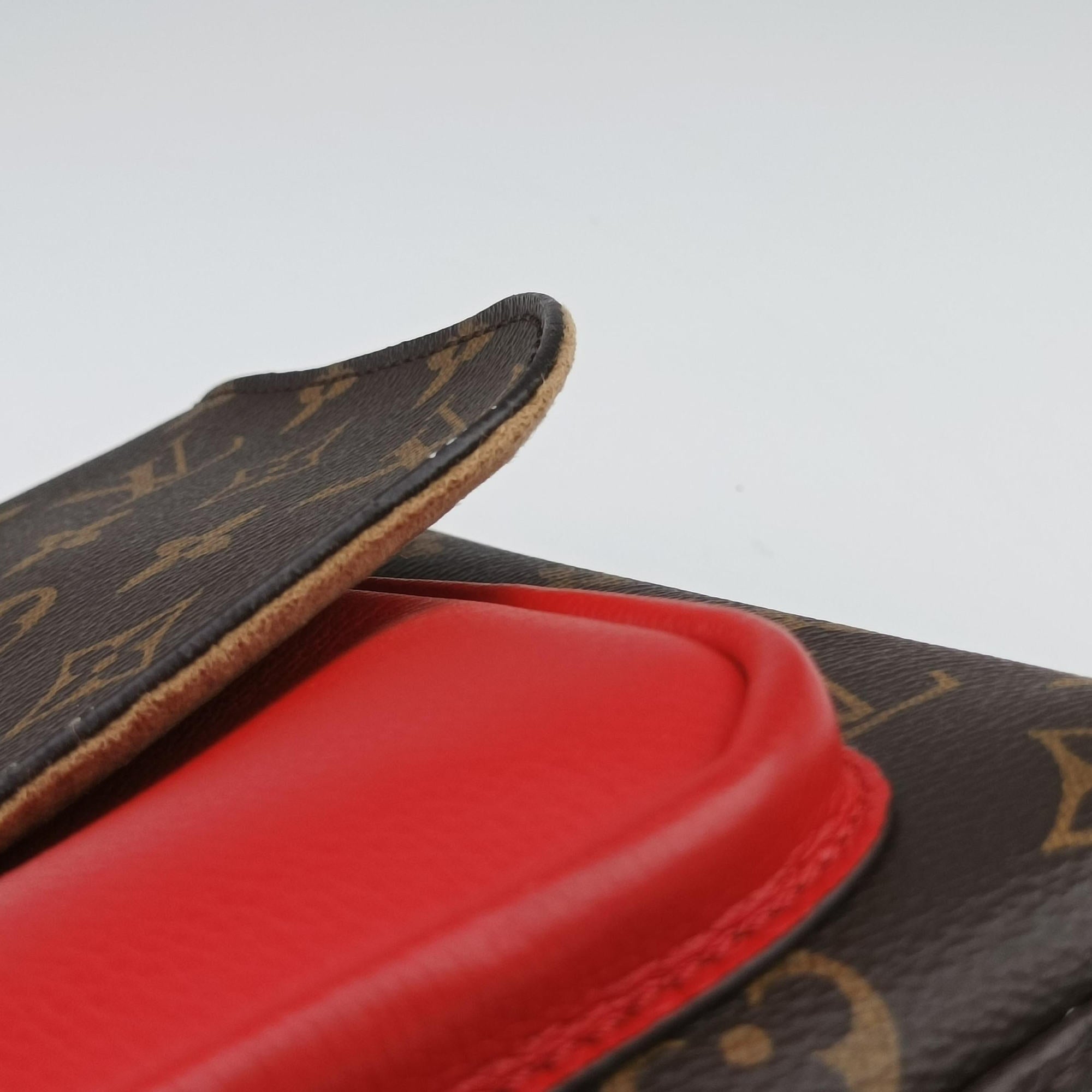 MARIGNAN Brown × Coquelicot Monogram Canvas×calf leather M44286 FL0138 IC Chipマリニャン モノグラム/ブラウン×コクリコ モノグラムキャンバス×カーフレザー M44286 FL0138 ICチップ