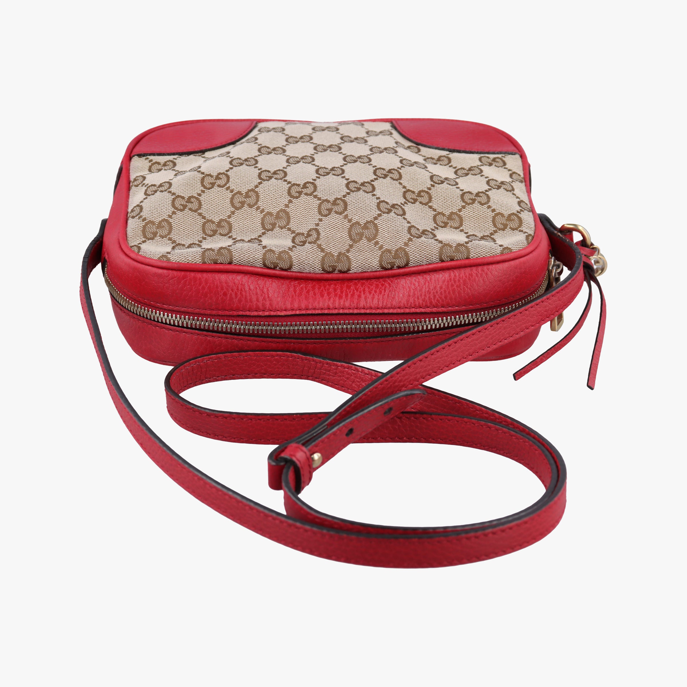 Bree Microguccissima Beige x red Canvas×Leather 449413 I023427209ブリー マイクログッチシマ ベージュ×レッド キャンバス×レザー 449413 I023427209