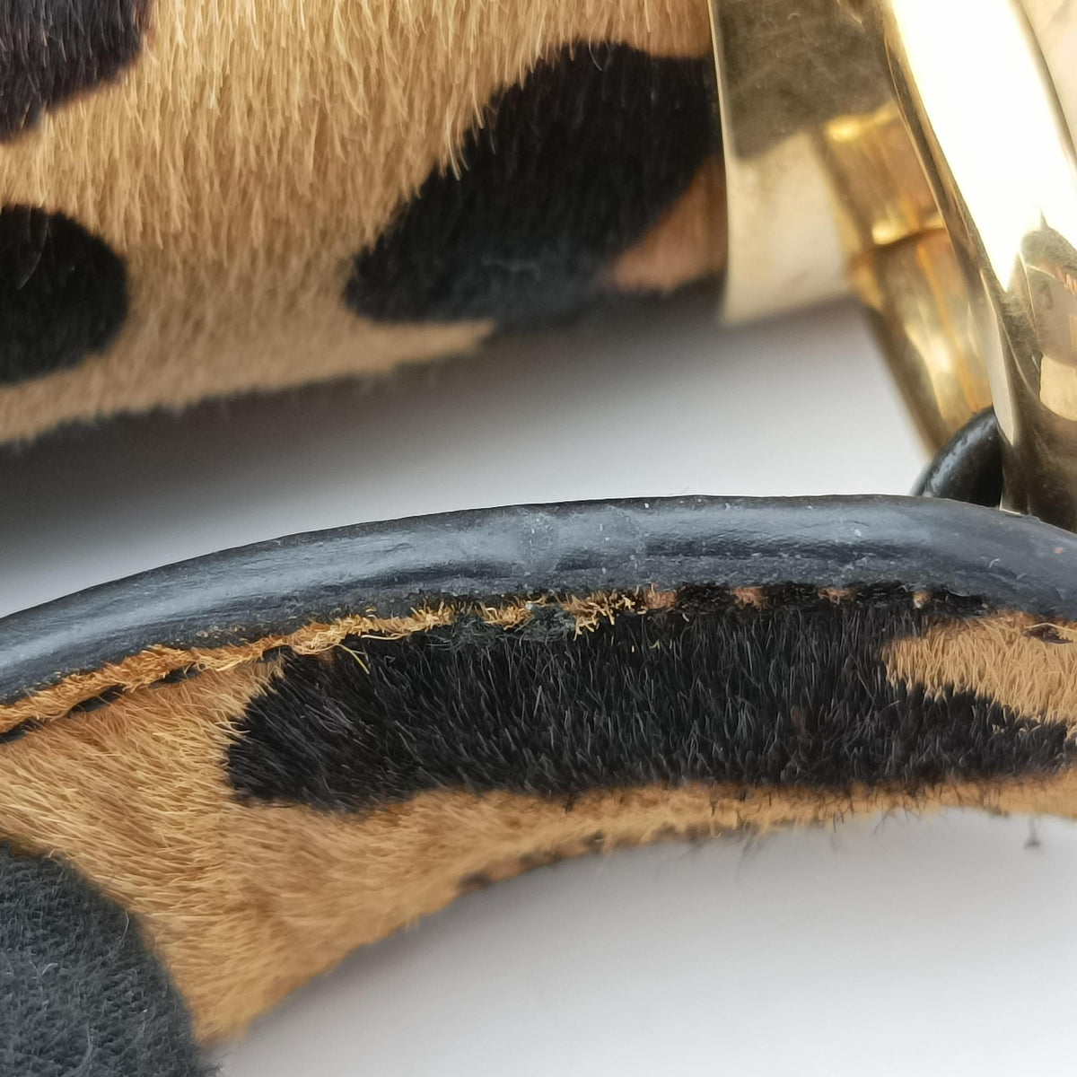 Secondhand Miu Miu Leopard print Multicolour ponyhair×leather shoulderbag | stylenewstar