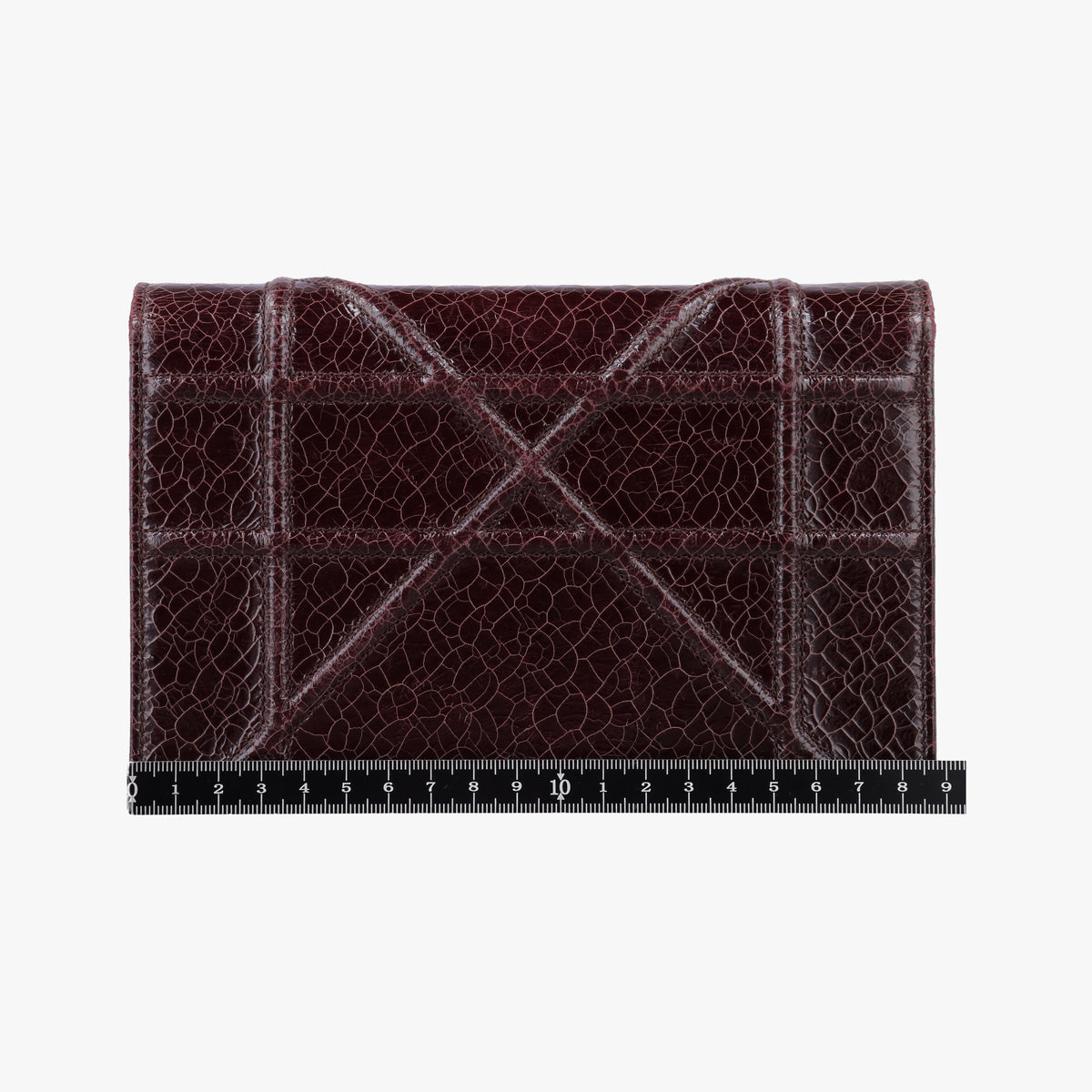 Pre-owned Christian Dior Diorama Burgundy Leather shoulderbag | stylenewstar