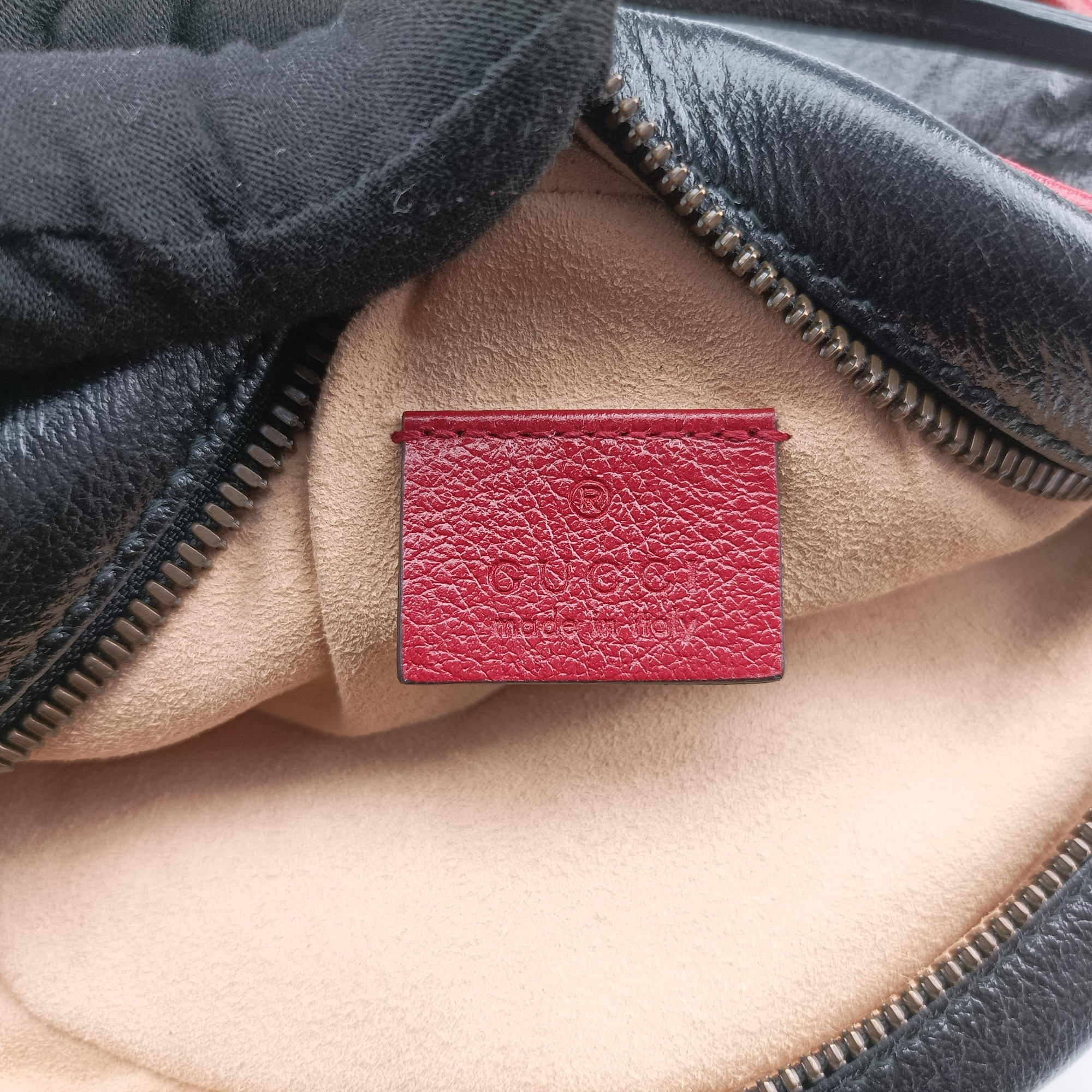 GG Marmont Black×Red Leather 550154 H029690636GGマーモント ブラック×レッド レザー 550154 H029690636