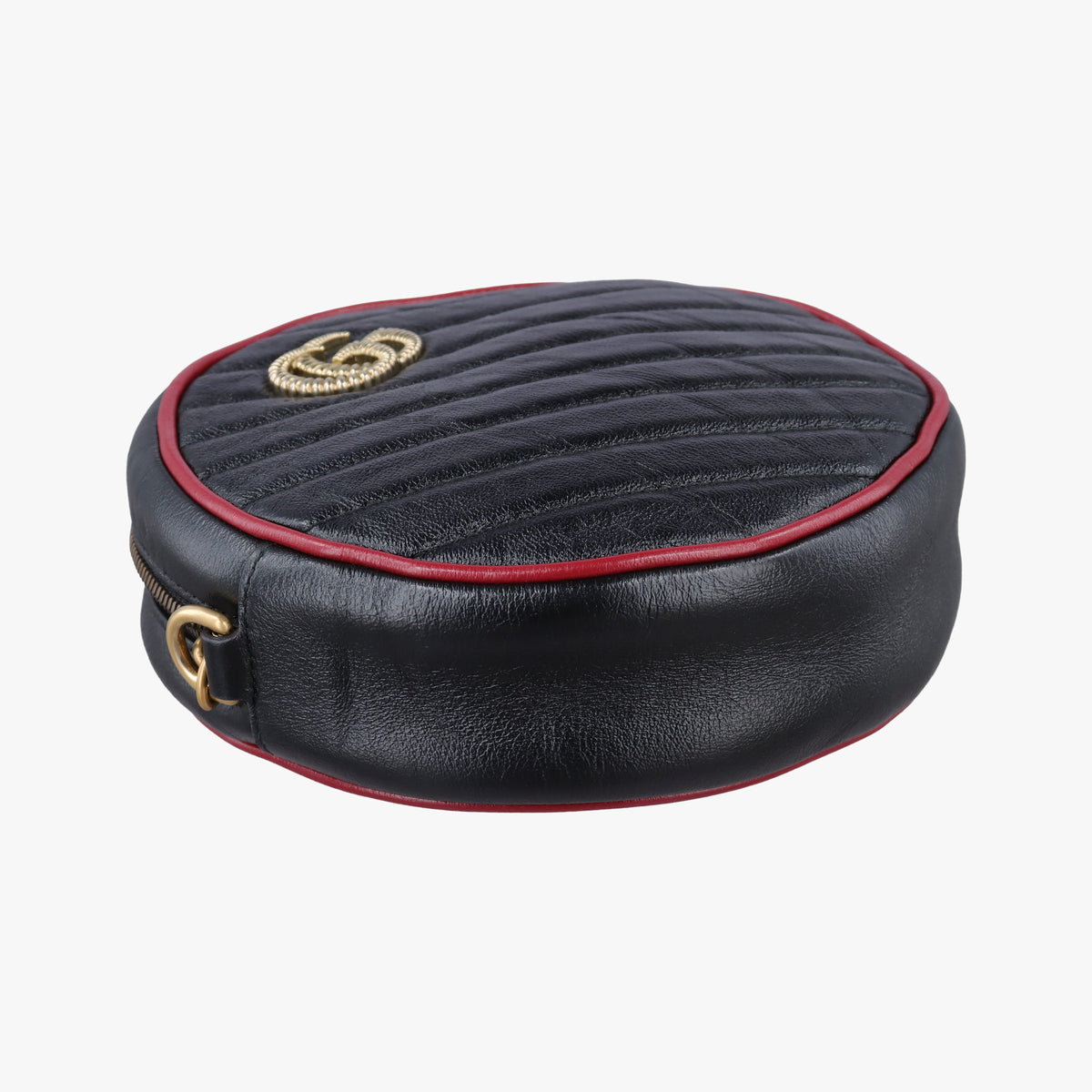 GG Marmont Black×Red Leather 550154 H029690636GGマーモント ブラック×レッド レザー 550154 H029690636