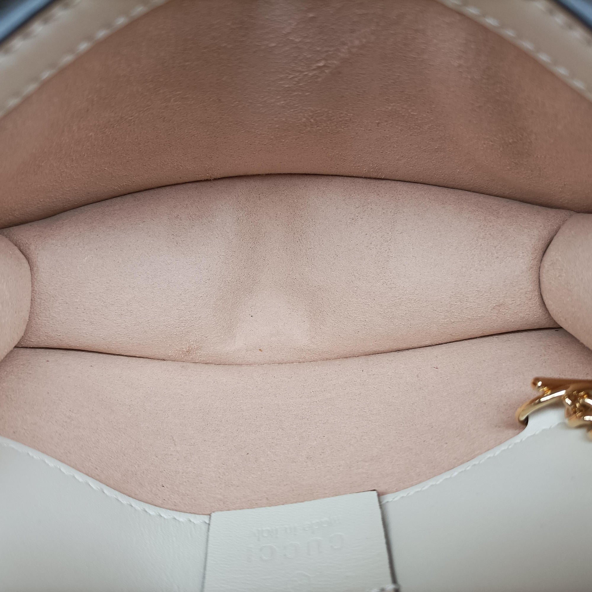 Pre-owned Gucci Sylvie Ivory×Navy×Red Leather 494646 shoulderbag | stylenewstar