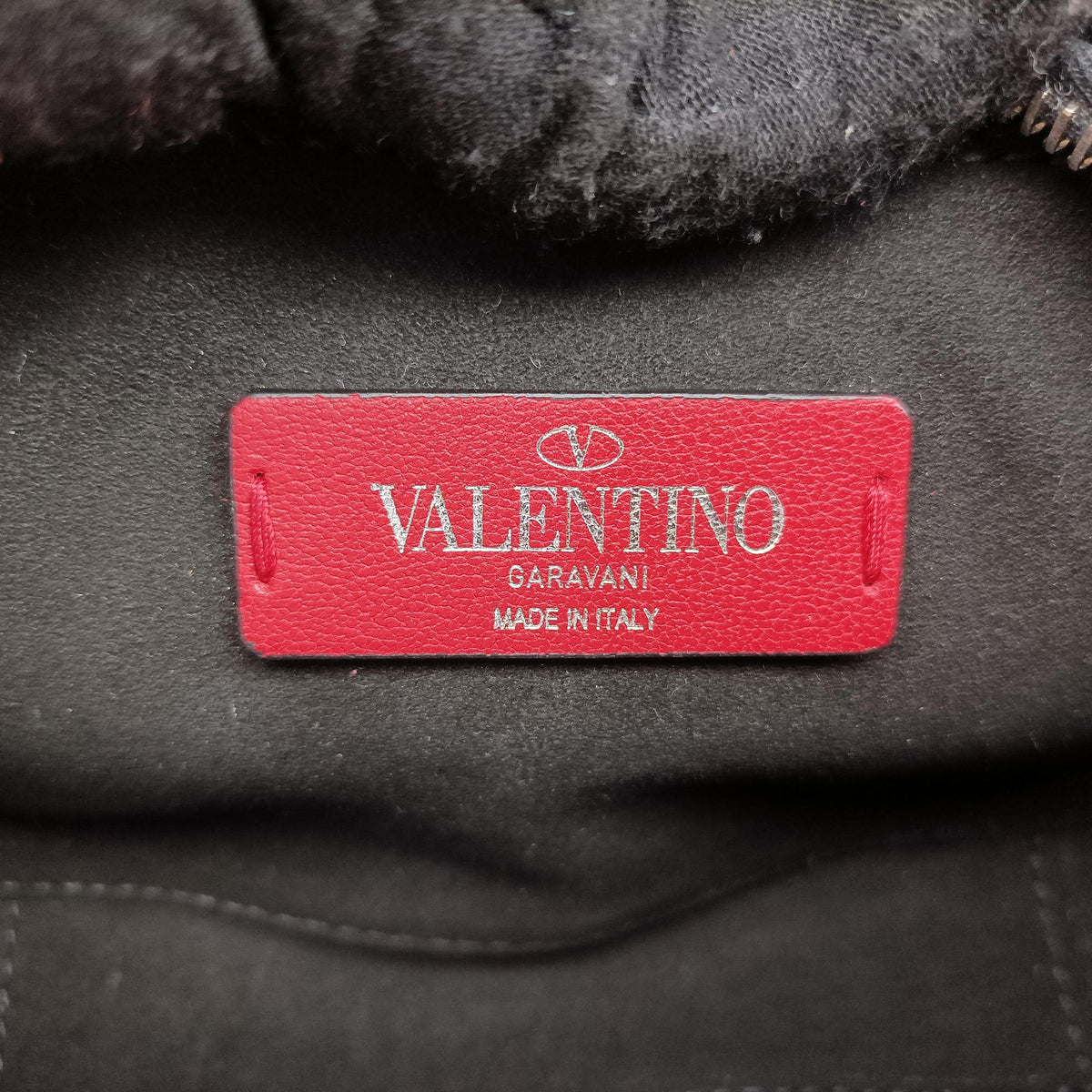 VLTN Print Black Leather IC ChipVLTN プリント ブラック レザー ICチップ