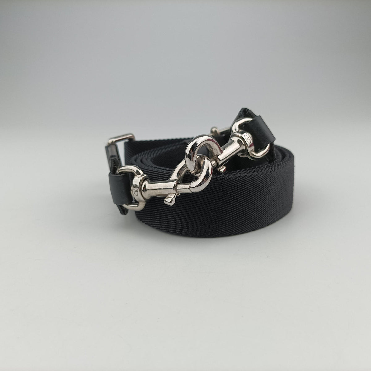 VLTN Print Black Leather IC ChipVLTN プリント ブラック レザー ICチップ