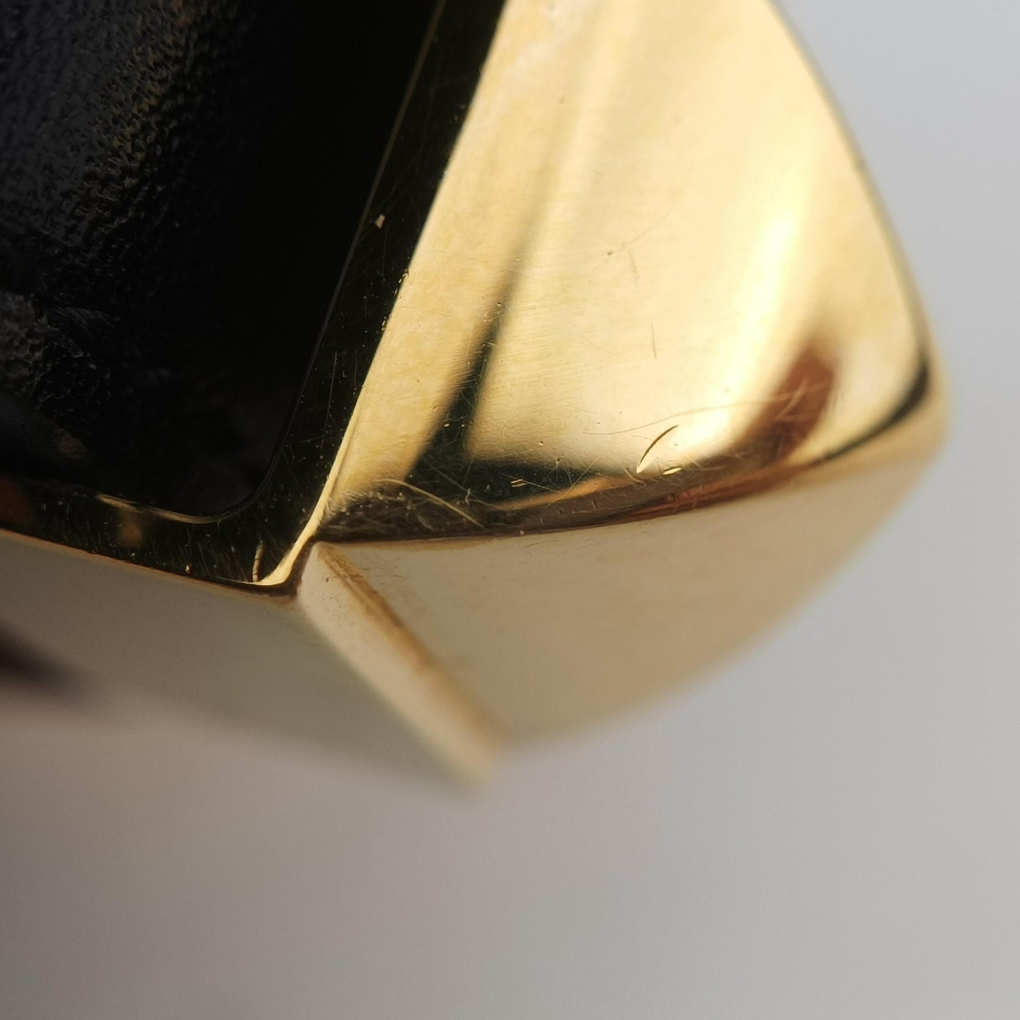 Pre-owned Hermes Collier de Chien Black×golden Leather × GP bangle/wristband | stylenewstar
