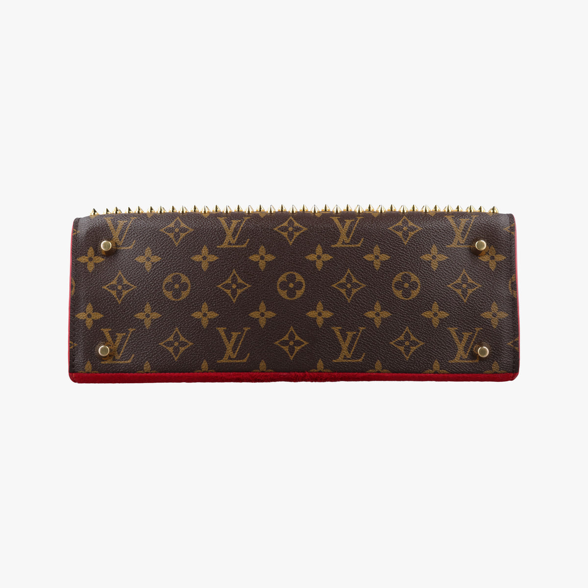 Christian Louboutin Collaboration Iconoclast Brown×red×beige Monogram Canvas×calf leather×ponyhair M41234 FO4194クリスチャンルブタンコラボ アイコノクラスト モノグラム/ブラウン×レッド×ベージュ モノグラムキャンバス×カーフレザー ×ハラコ M41234 FO4194