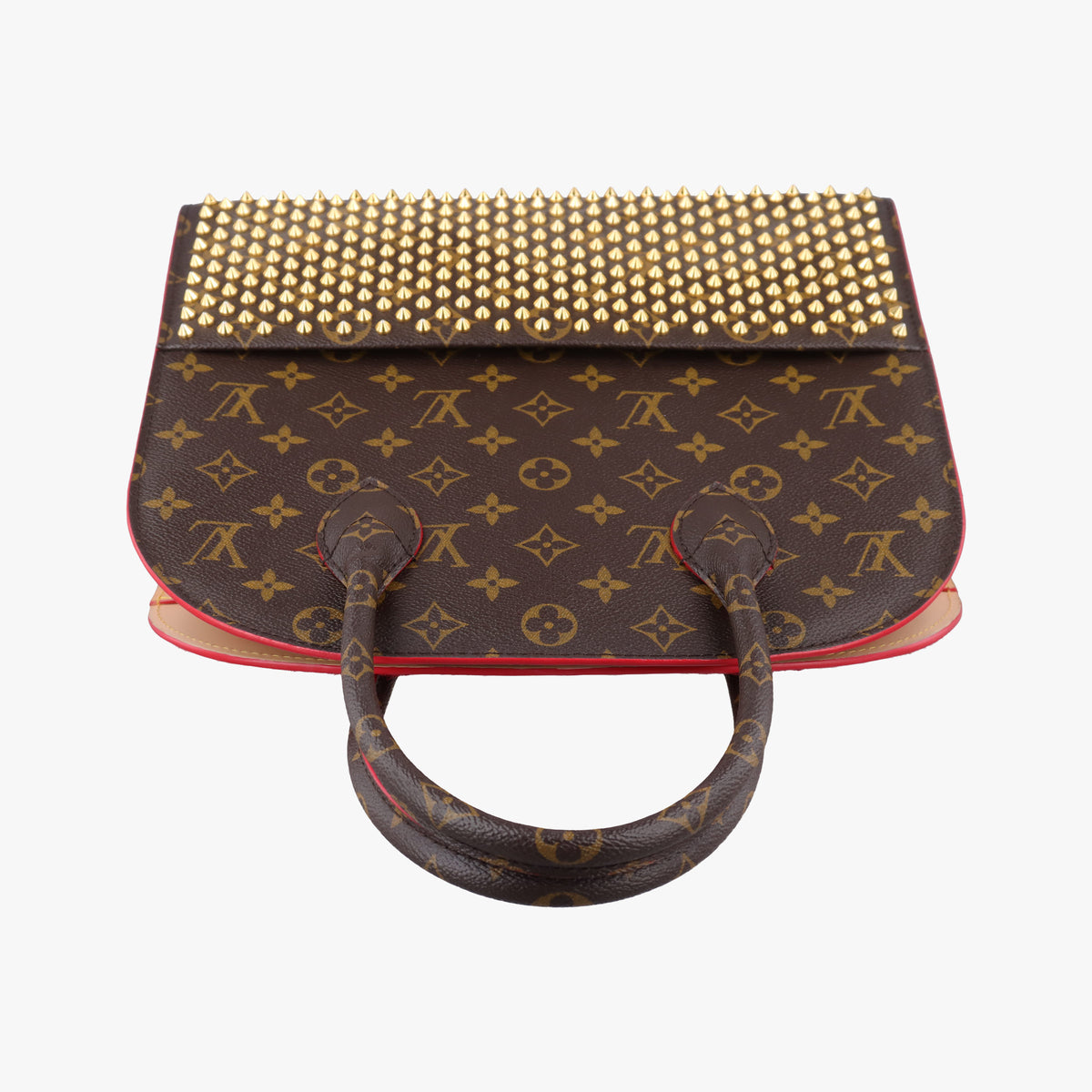 Christian Louboutin Collaboration Iconoclast Brown×red×beige Monogram Canvas×calf leather×ponyhair M41234 FO4194クリスチャンルブタンコラボ アイコノクラスト モノグラム/ブラウン×レッド×ベージュ モノグラムキャンバス×カーフレザー ×ハラコ M41234 FO4194