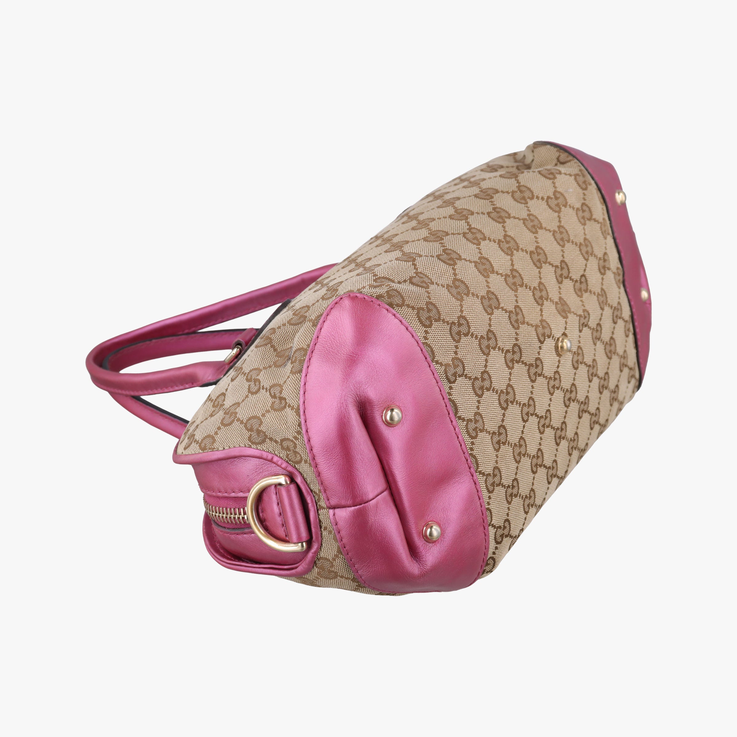 Heart Bit charm Beige × Pink Canvas×Leather 269955 E011275508ハートビット チャーム ベージュ x ピンク キャンバス×レザー 269955 E011275508