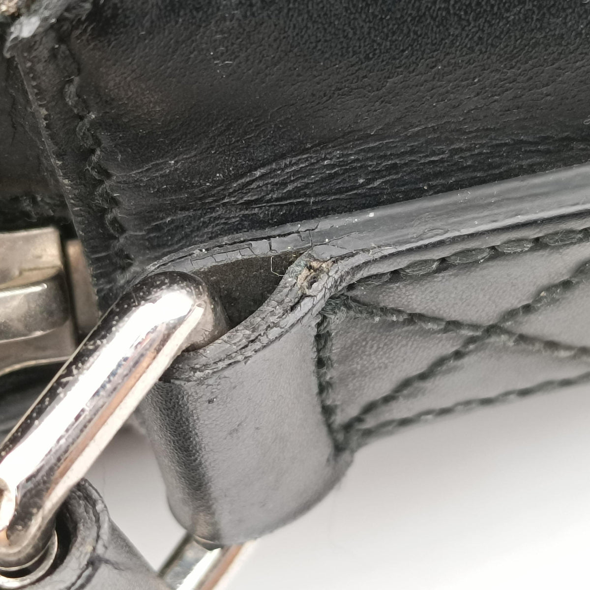 Pre-owned Gucci Guccissima Black Leather 473878 shoulderbag | stylenewstar