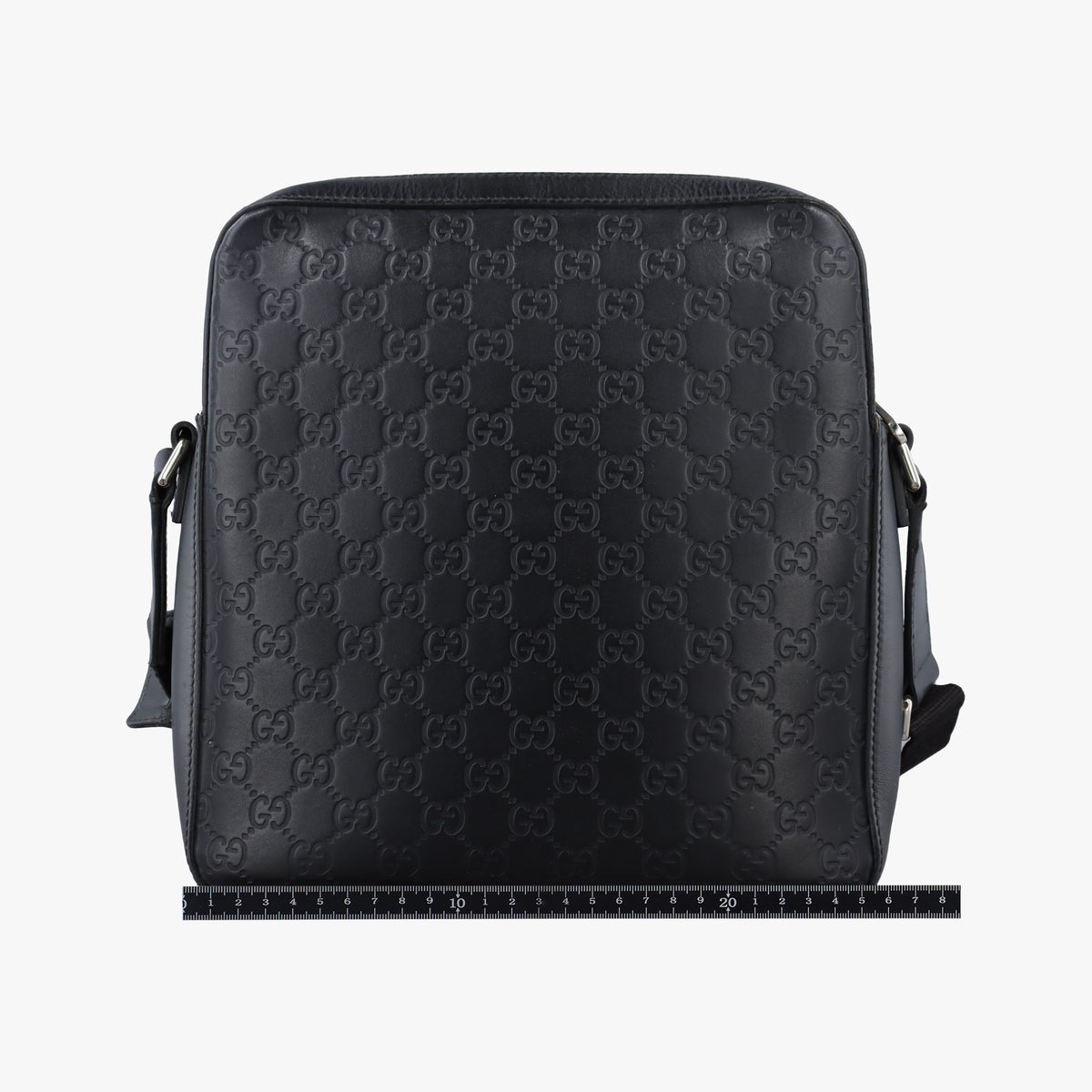 Pre-owned Gucci Guccissima Black Leather 473878 shoulderbag | stylenewstar