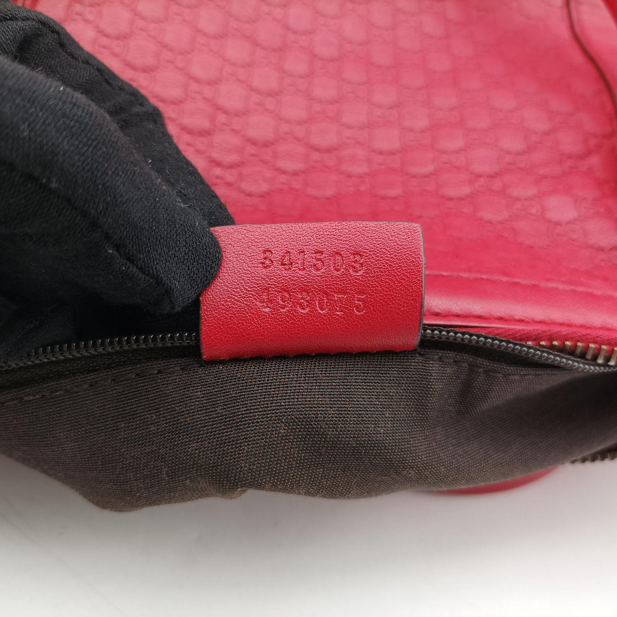 GG charm dome Red Leather 341503 E020202023GGチャーム ドーム レッド レザー 341503 E020202023