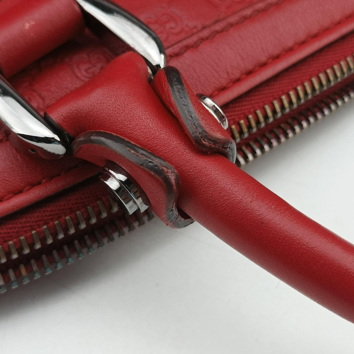 GG charm dome Red Leather 341503 E020202023GGチャーム ドーム レッド レザー 341503 E020202023