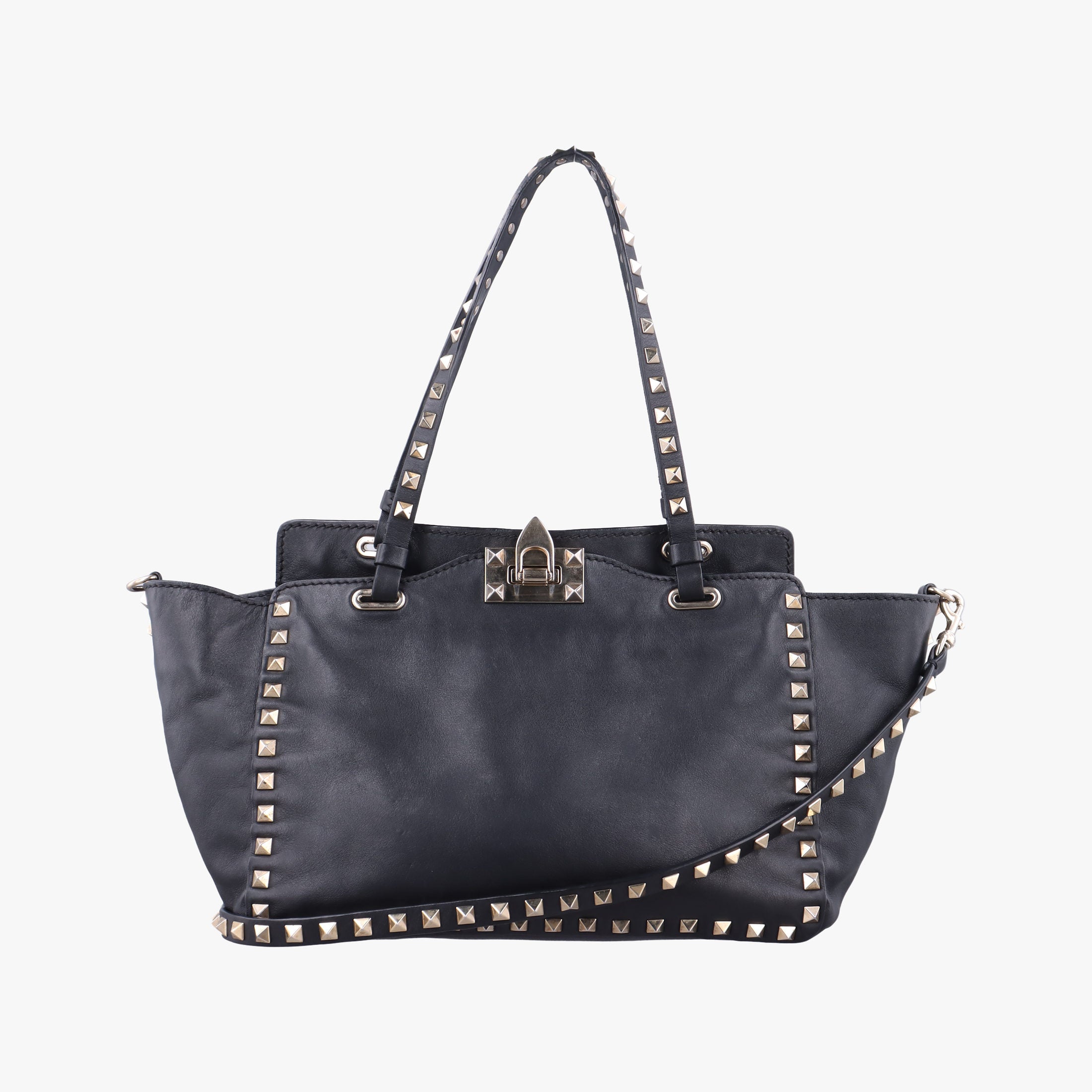 Rockstud Black Leather Lot number unknownロックスタッズ ブラック レザー 製番不明