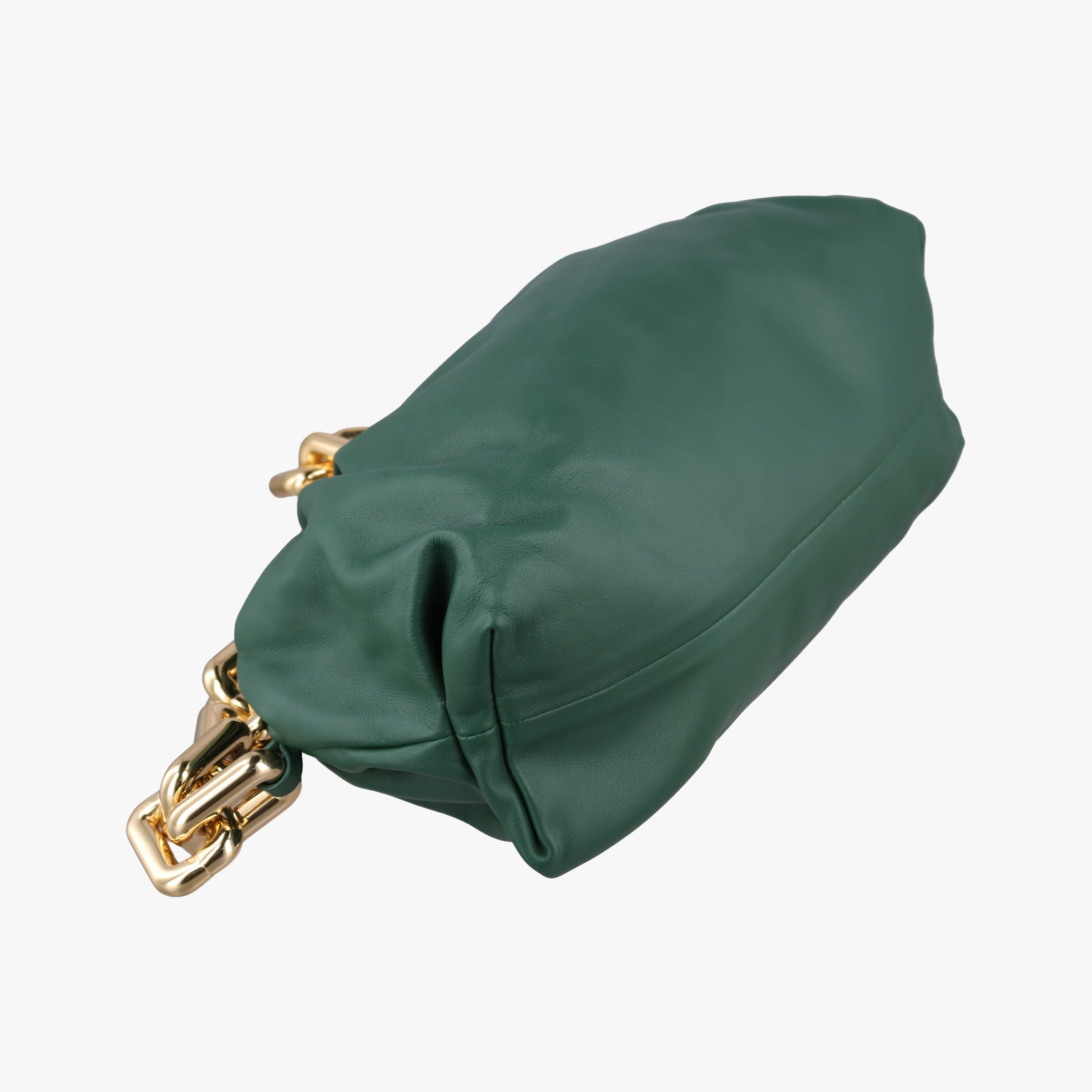 THE Chain Pouch Green lambskin B09554674Wザ チェーン ポーチ グリーン ラムスキン B09554674W