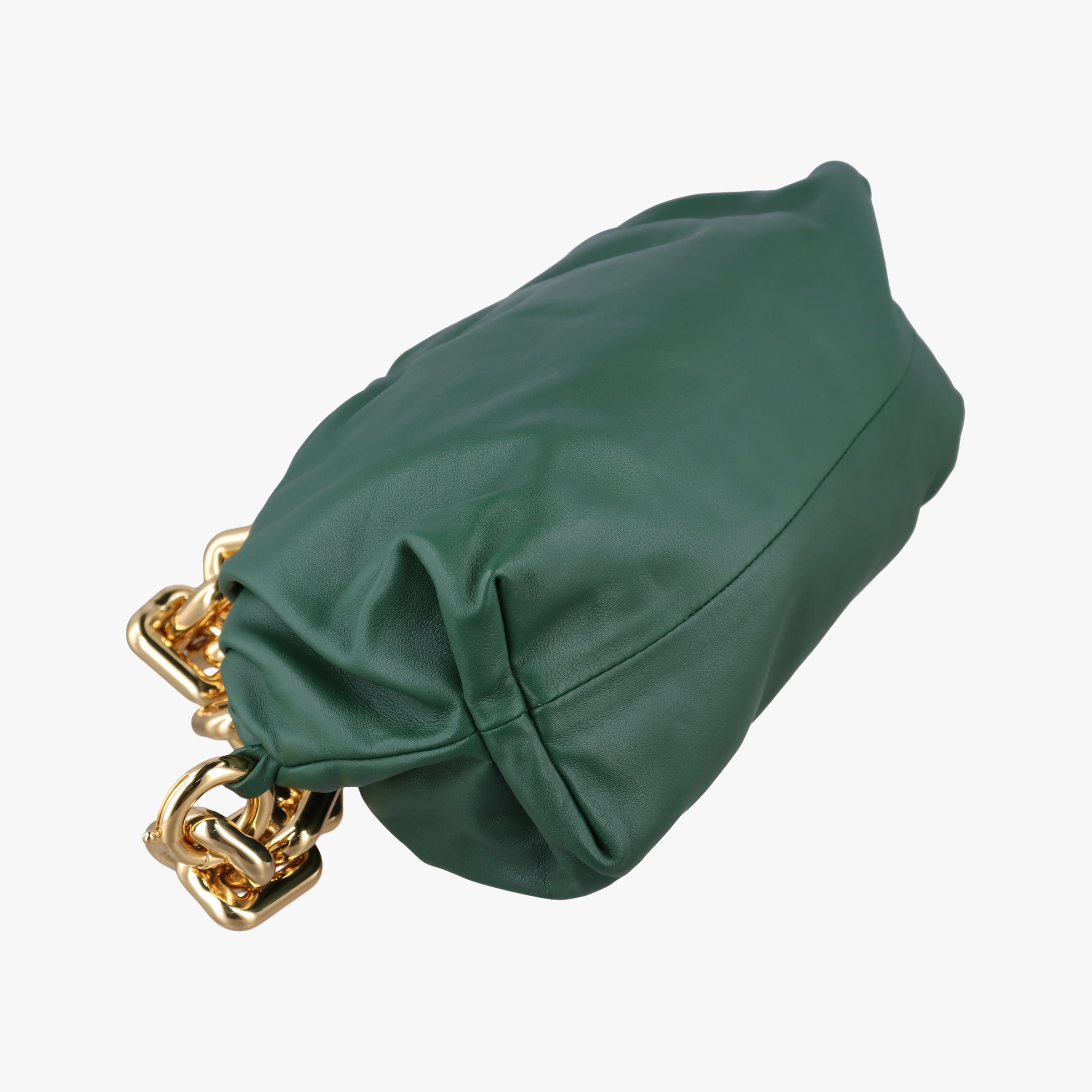 THE Chain Pouch Green lambskin B09554674Wザ チェーン ポーチ グリーン ラムスキン B09554674W