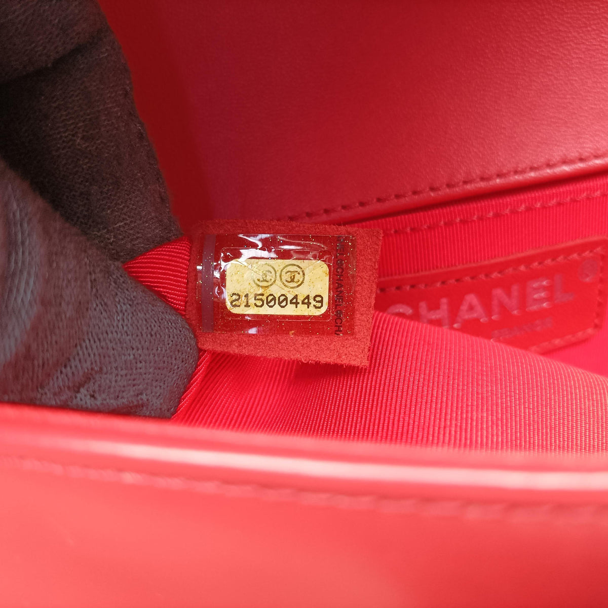 BOY CHANEL Red Leather A67085 21500449ボーイシャネル レッド レザー A67085 21500449