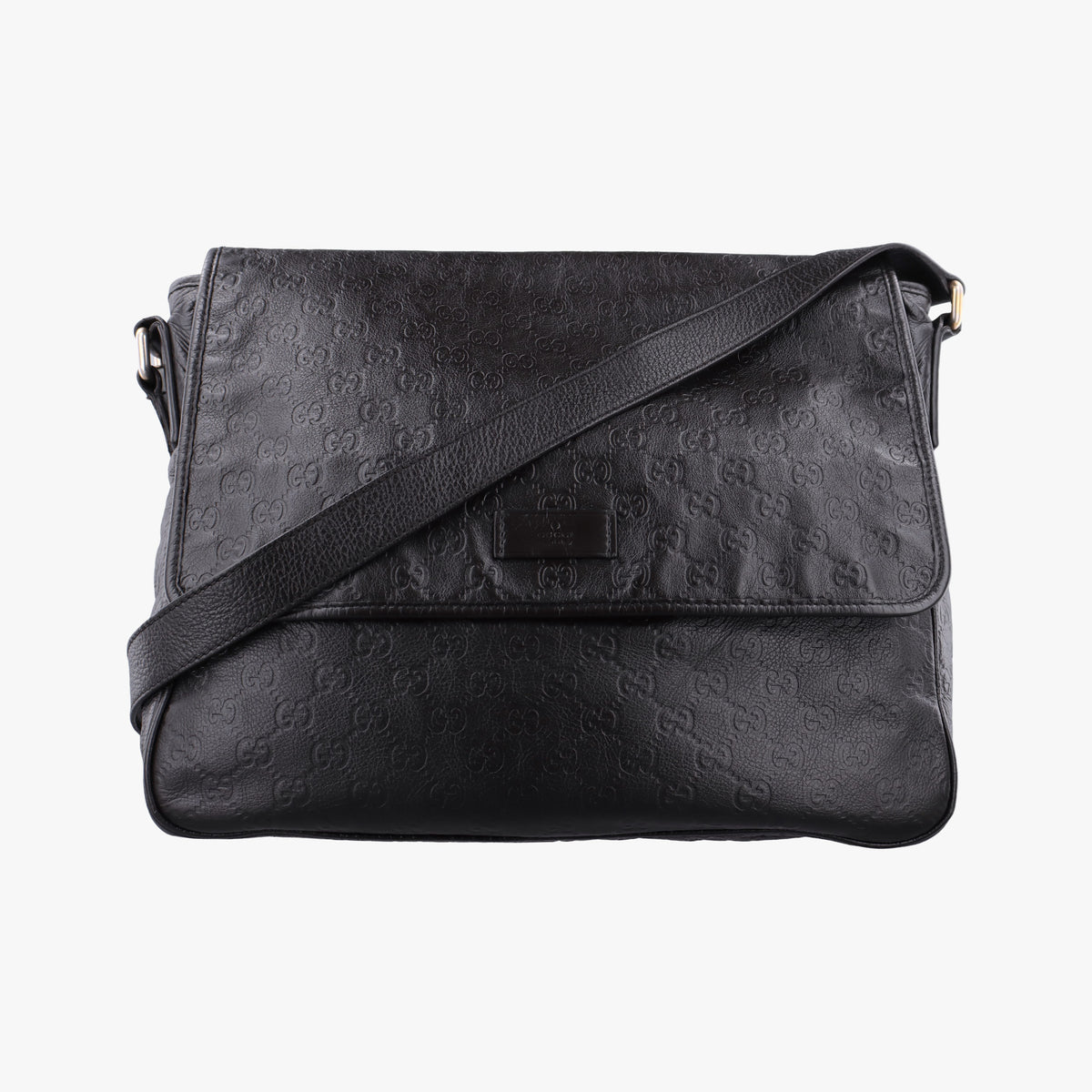 Guccissima Messenger Black Leather 223665 I9276912グッチッシマ メッセンジャー ブラック レザー 223665 I9276912