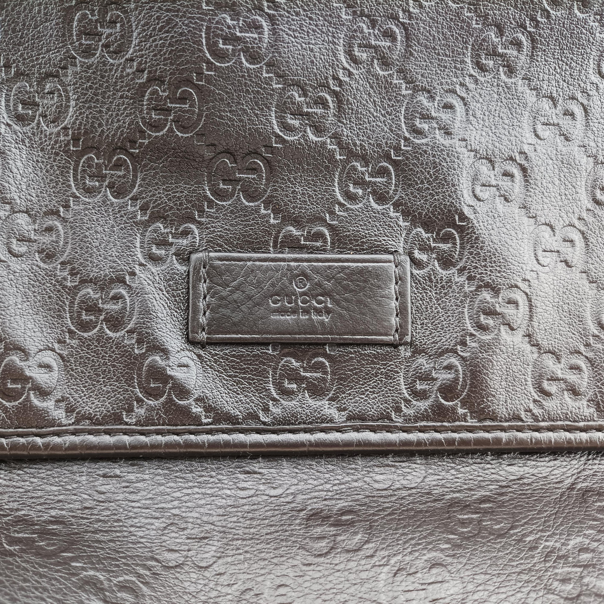 Guccissima Messenger Black Leather 223665 I9276912グッチッシマ メッセンジャー ブラック レザー 223665 I9276912
