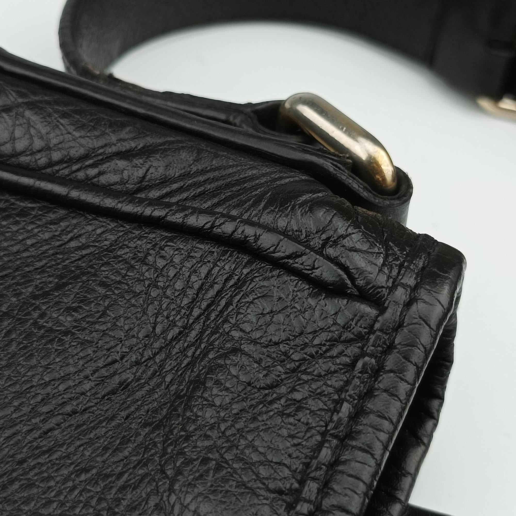 Guccissima Messenger Black Leather 223665 I9276912グッチッシマ メッセンジャー ブラック レザー 223665 I9276912