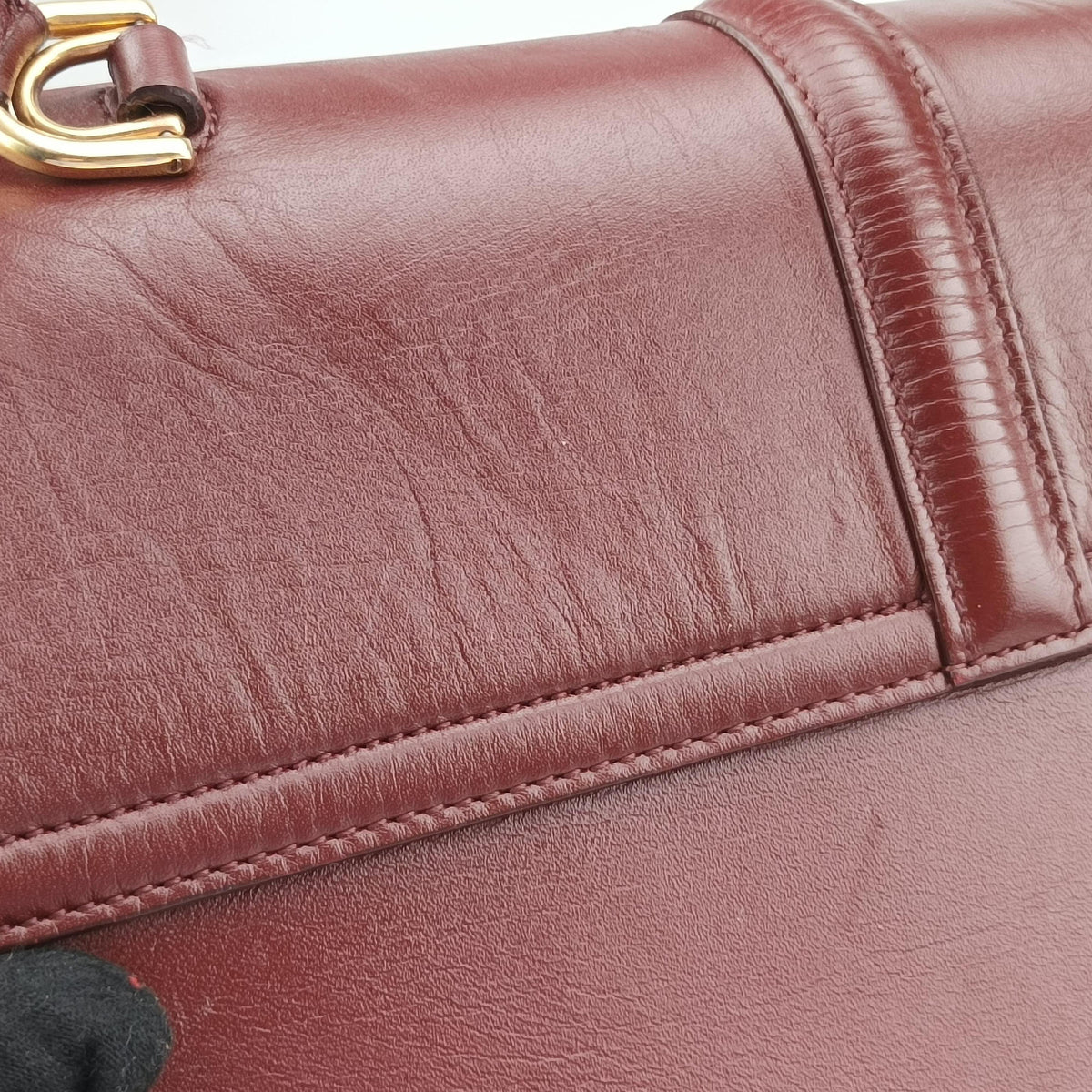 Pre-owned Celine 16 Bag Burgundy Calfskin shoulderbag | stylenewstar