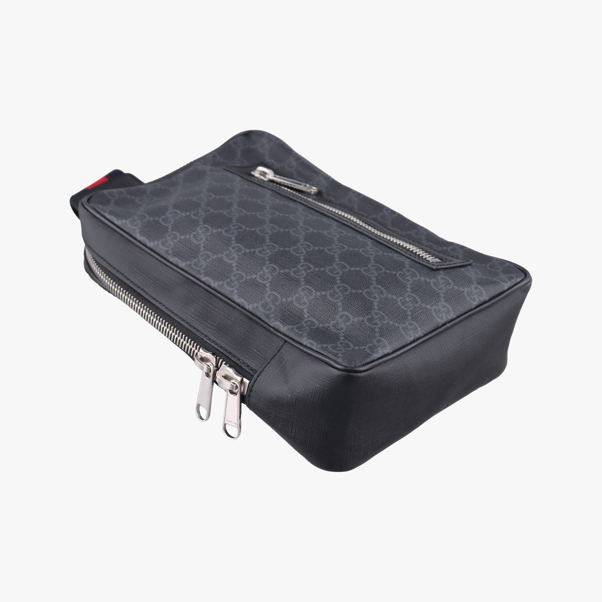 Pre-owned Gucci GG Supreme Navy x Black PVC coated canvas 478325 bum bag/waist bag | stylenewstar