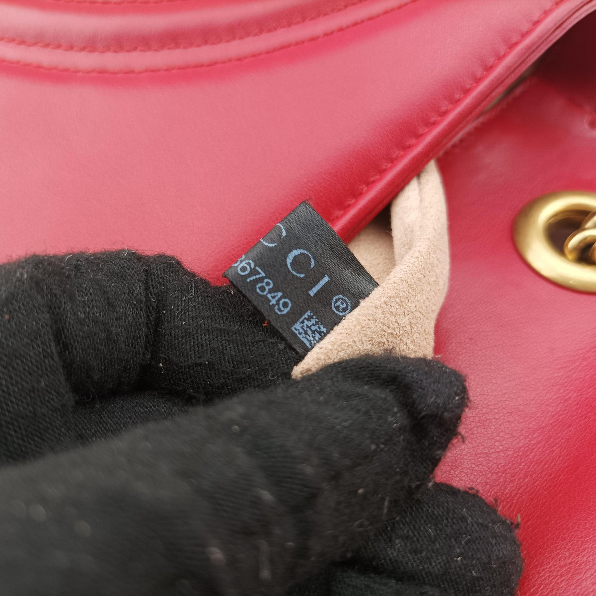 GG Marmont Red Leather 443497 C022367849GGマーモント レッド レザー 443497 C022367849