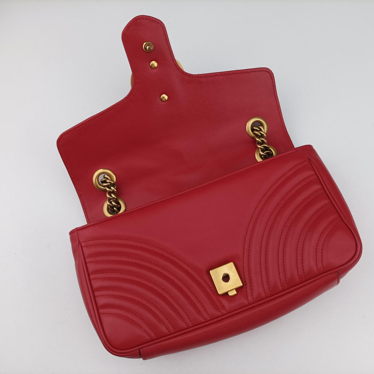 GG Marmont Red Leather 443497 C022367849GGマーモント レッド レザー 443497 C022367849