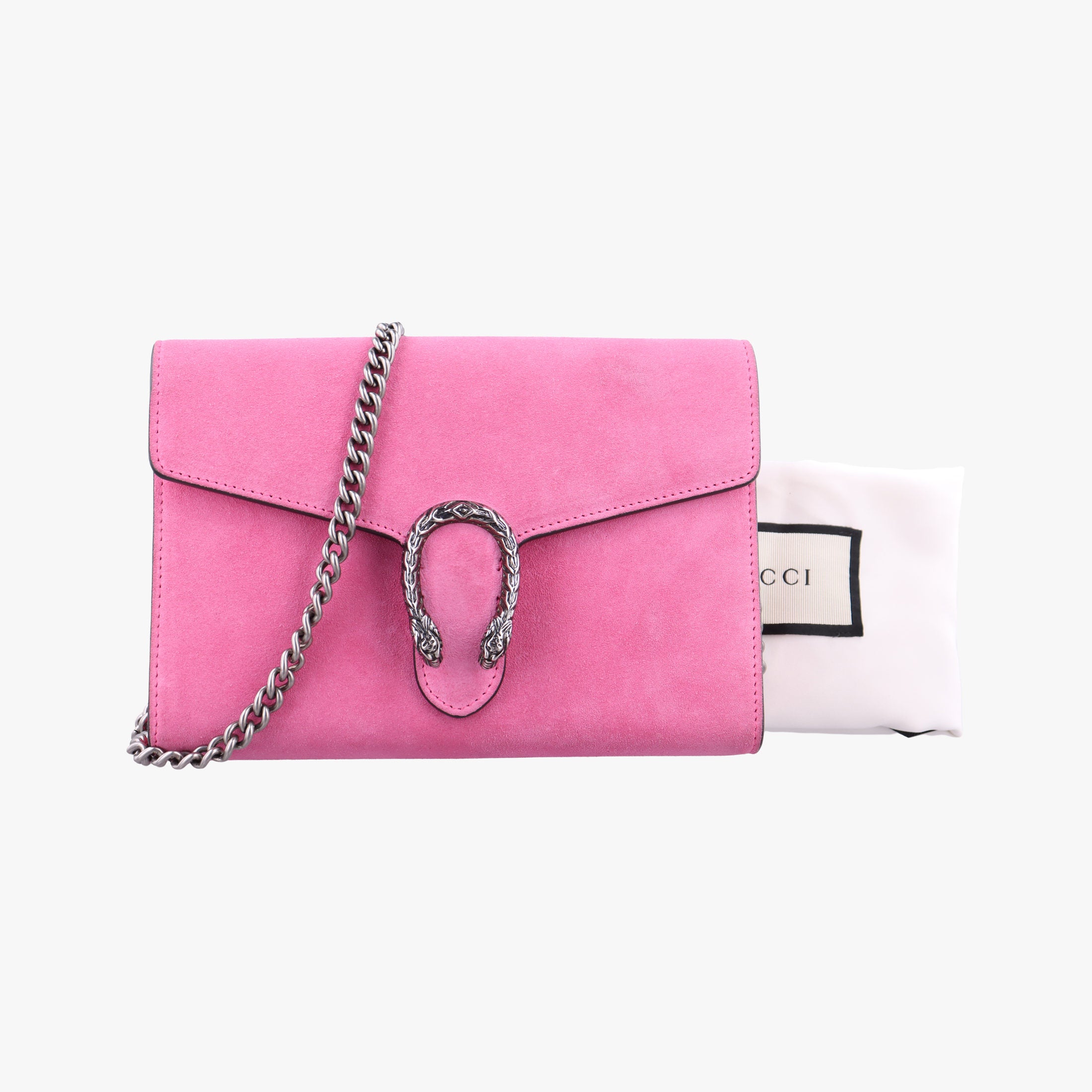 Pre-owned Gucci Dionysus Pink Suede 401231 shoulderbag | stylenewstar