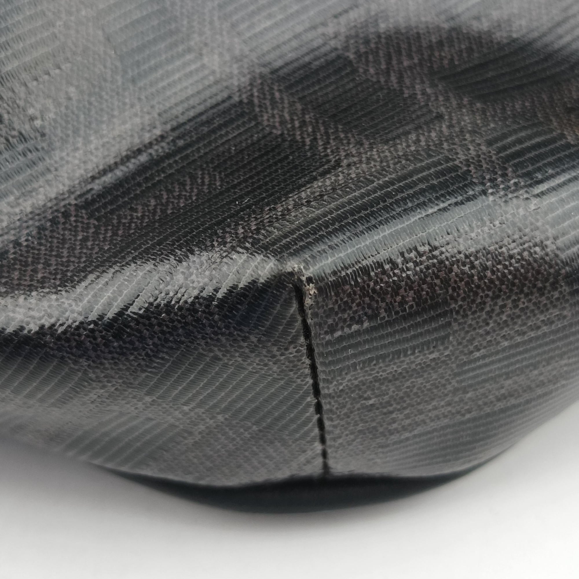 Zucca Diagonal Pattern Black PVC Coated Canvas 7VA434 7VA434 A5N7 198-8241ズッカ柄 ダイアゴナル ブラック PVCコーティングキャンバス 7VA434 7VA434 A5N7 198-8241