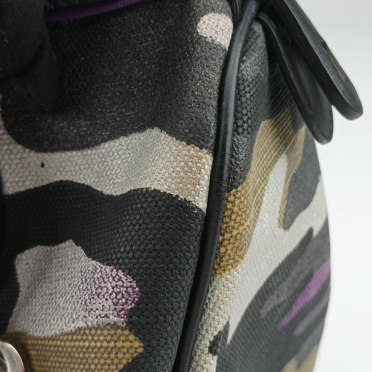 Camouflage Print Bowler Multicolour canvas 10-BO-1111カモフラージュプリントボウラー マルチカラー キャンバス 10-BO-1111
