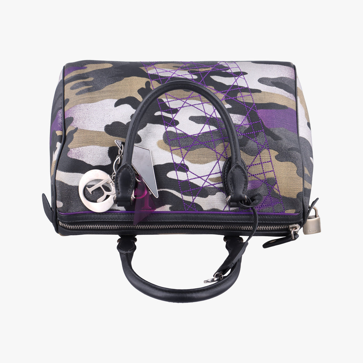 Camouflage Print Bowler Multicolour canvas 10-BO-1111カモフラージュプリントボウラー マルチカラー キャンバス 10-BO-1111