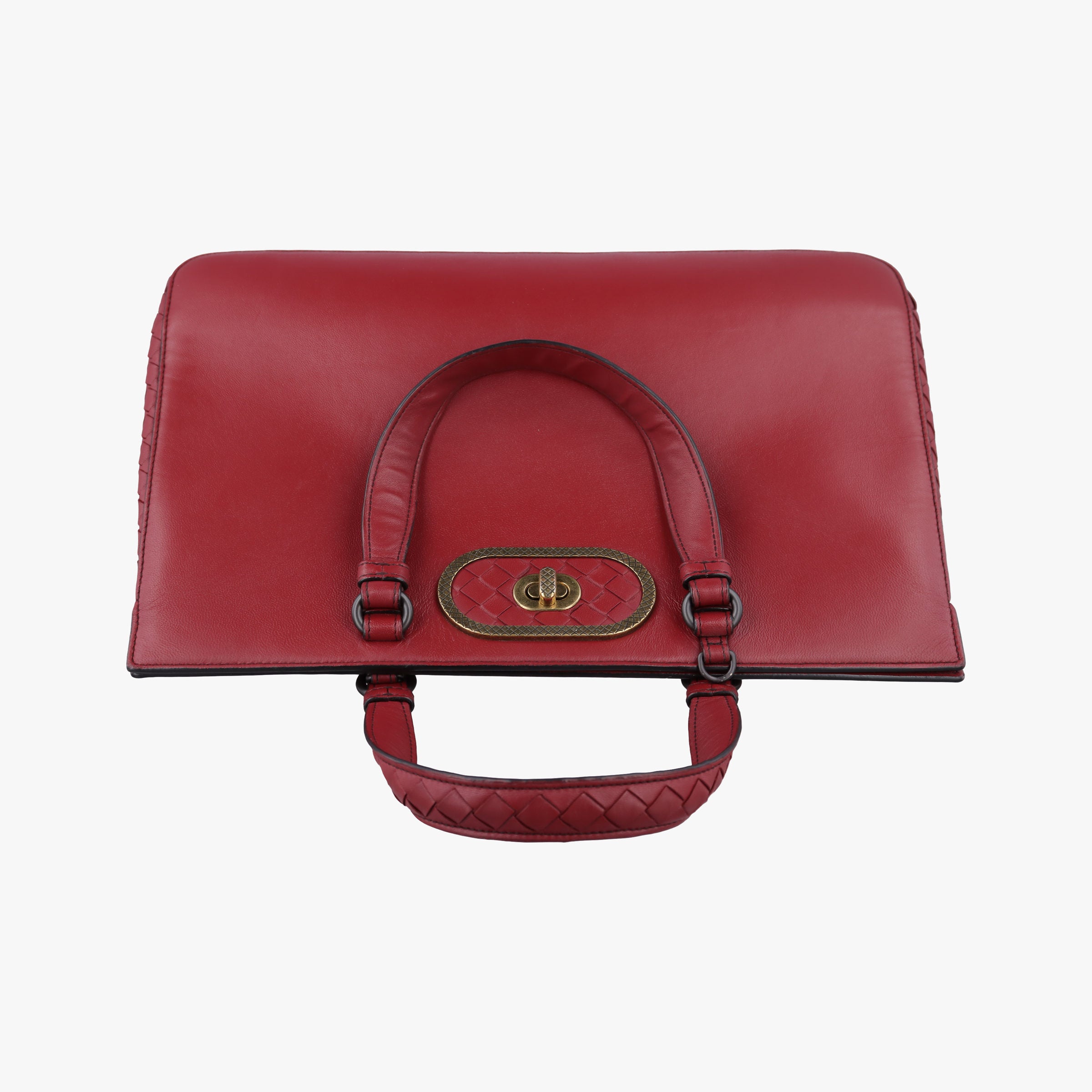 Intrecciato Ellitica Red lambskin B07612356Aイントレチャート エリティカ レッド ラムスキン B07612356A