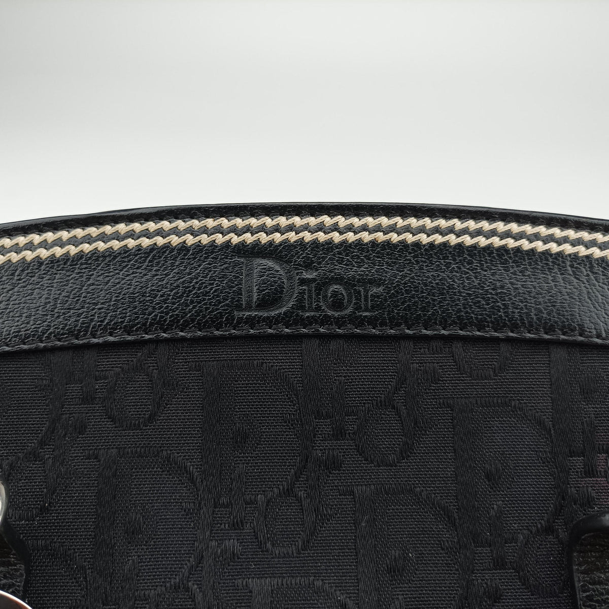 Trotter Flower Tote Black canvas×Leather 07-BO-1015トロッター フラワー トート ブラック キャンバス×レザー 07-BO-1015