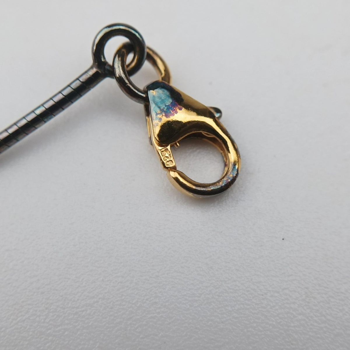 Pre-owned Hermes Pop H Golden×Blue GP necklace | stylenewstar