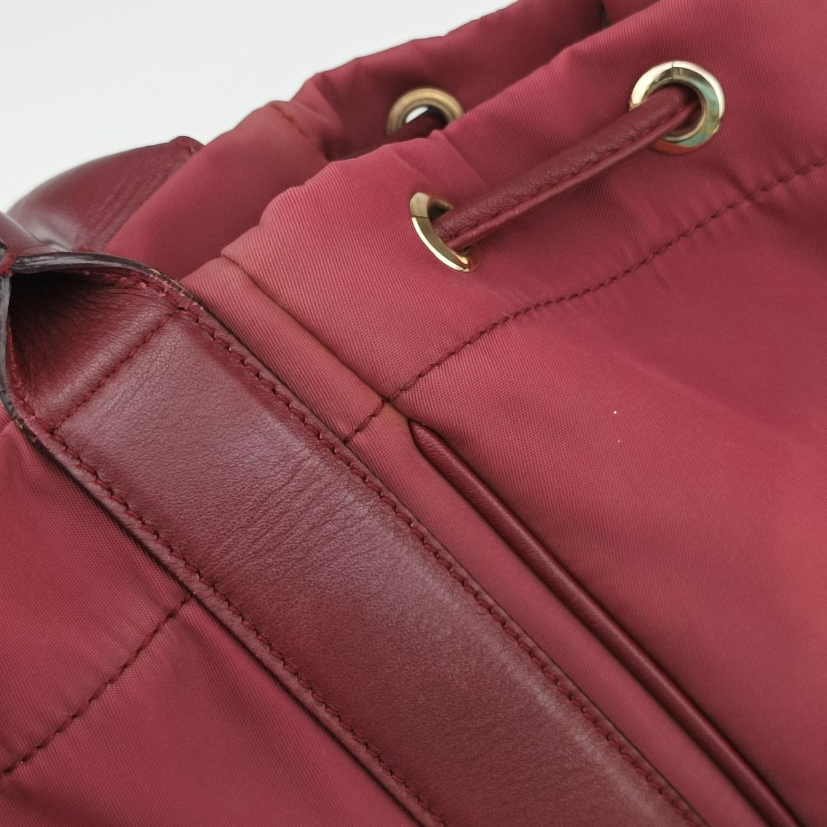 Drawstring Bag Red Nylon EE-21 0394巾着 バッグ レッド ナイロン EE-21 0394