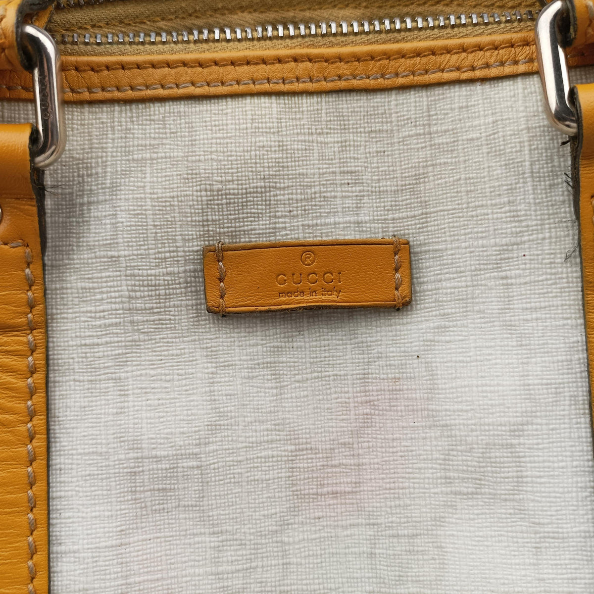GG Plus GG Supreme Yellow×White PVC coated canvas 193604 C2495744GGプラス GGスプリーム イエロー×ホワイト PVCコーティングキャンバス 193604 C2495744