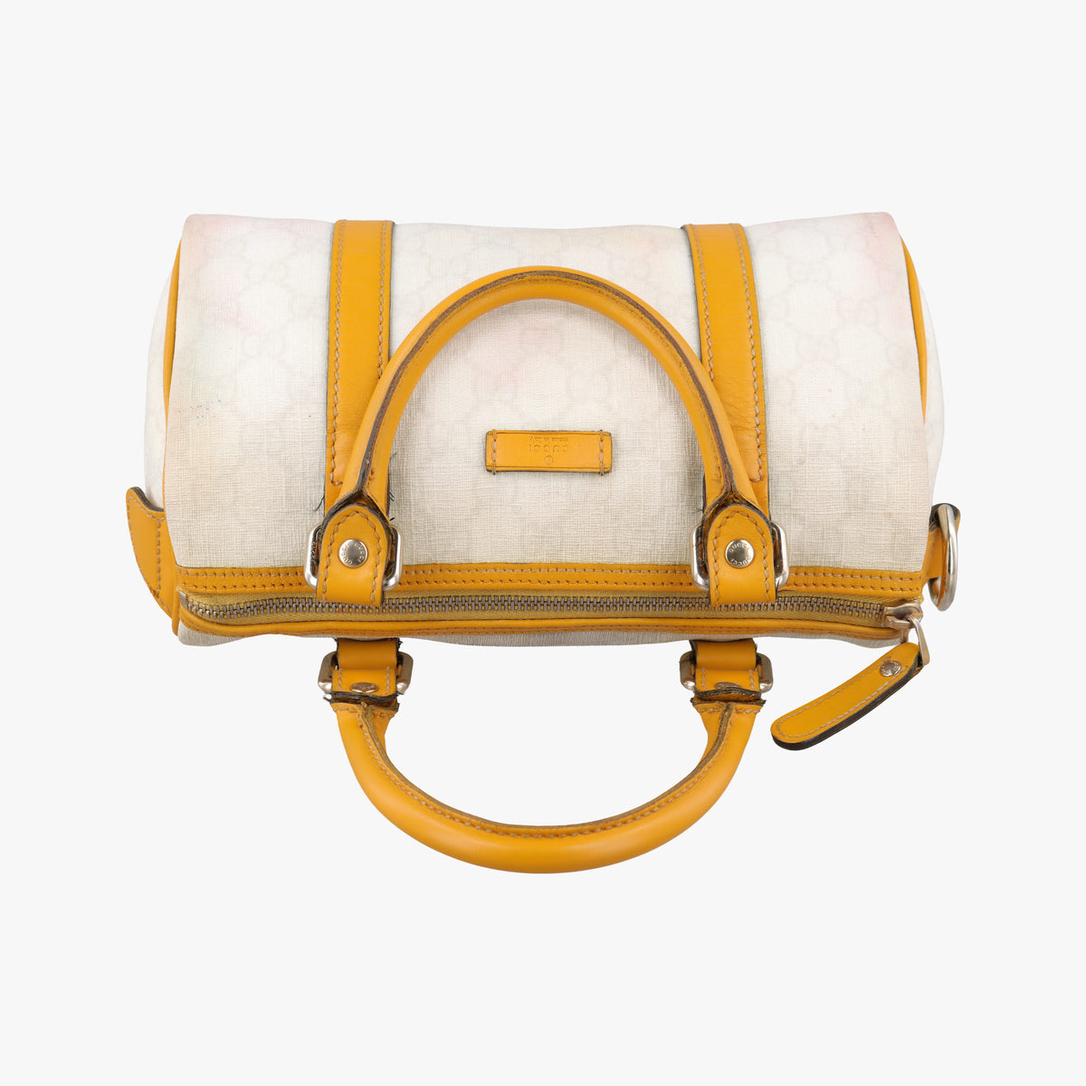 GG Plus GG Supreme Yellow×White PVC coated canvas 193604 C2495744GGプラス GGスプリーム イエロー×ホワイト PVCコーティングキャンバス 193604 C2495744