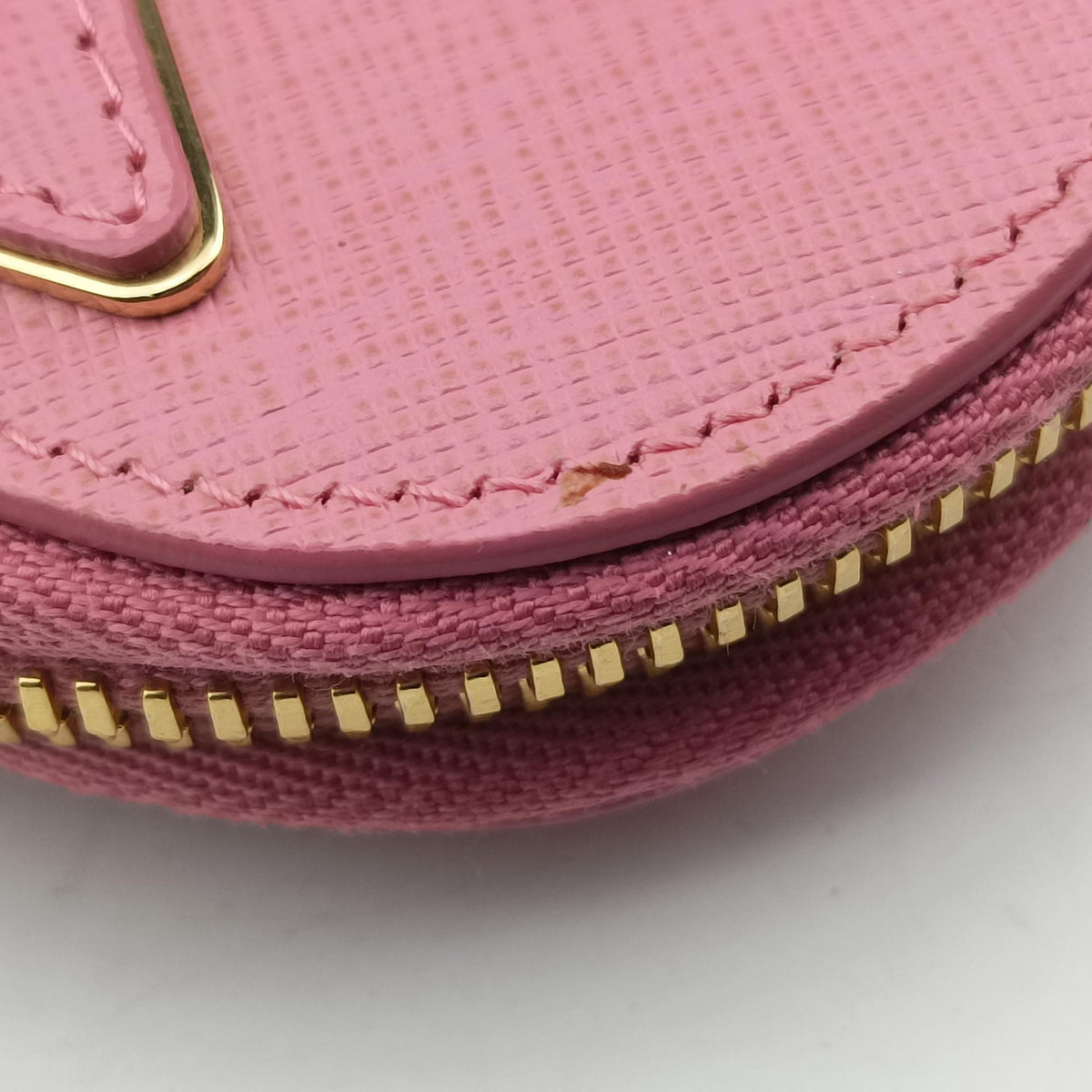 Phone Pouch Pink Saffiano Leather 85 Nフォンポーチ ピンク サフィアーノ レザー 85 N