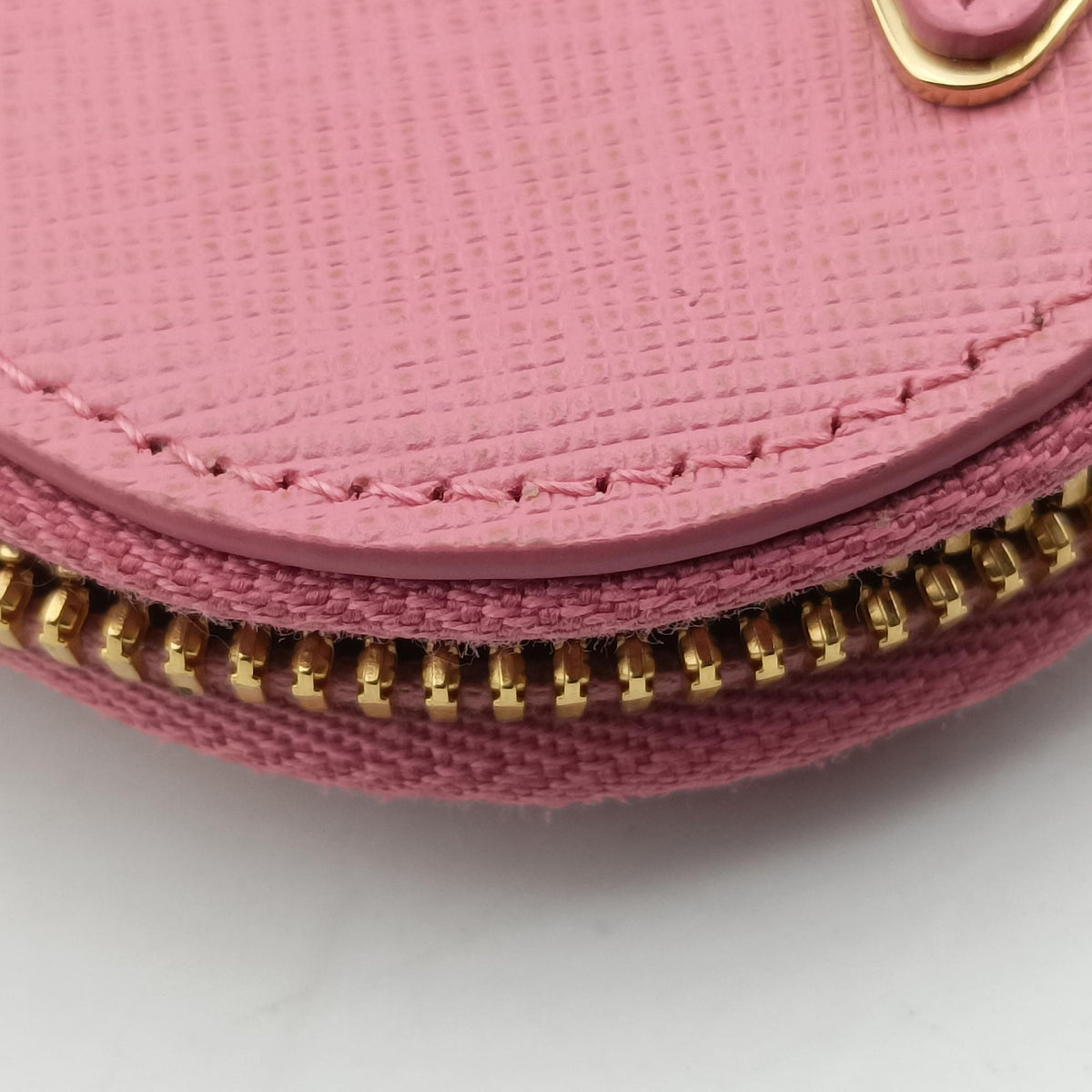 Phone Pouch Pink Saffiano Leather 85 Nフォンポーチ ピンク サフィアーノ レザー 85 N