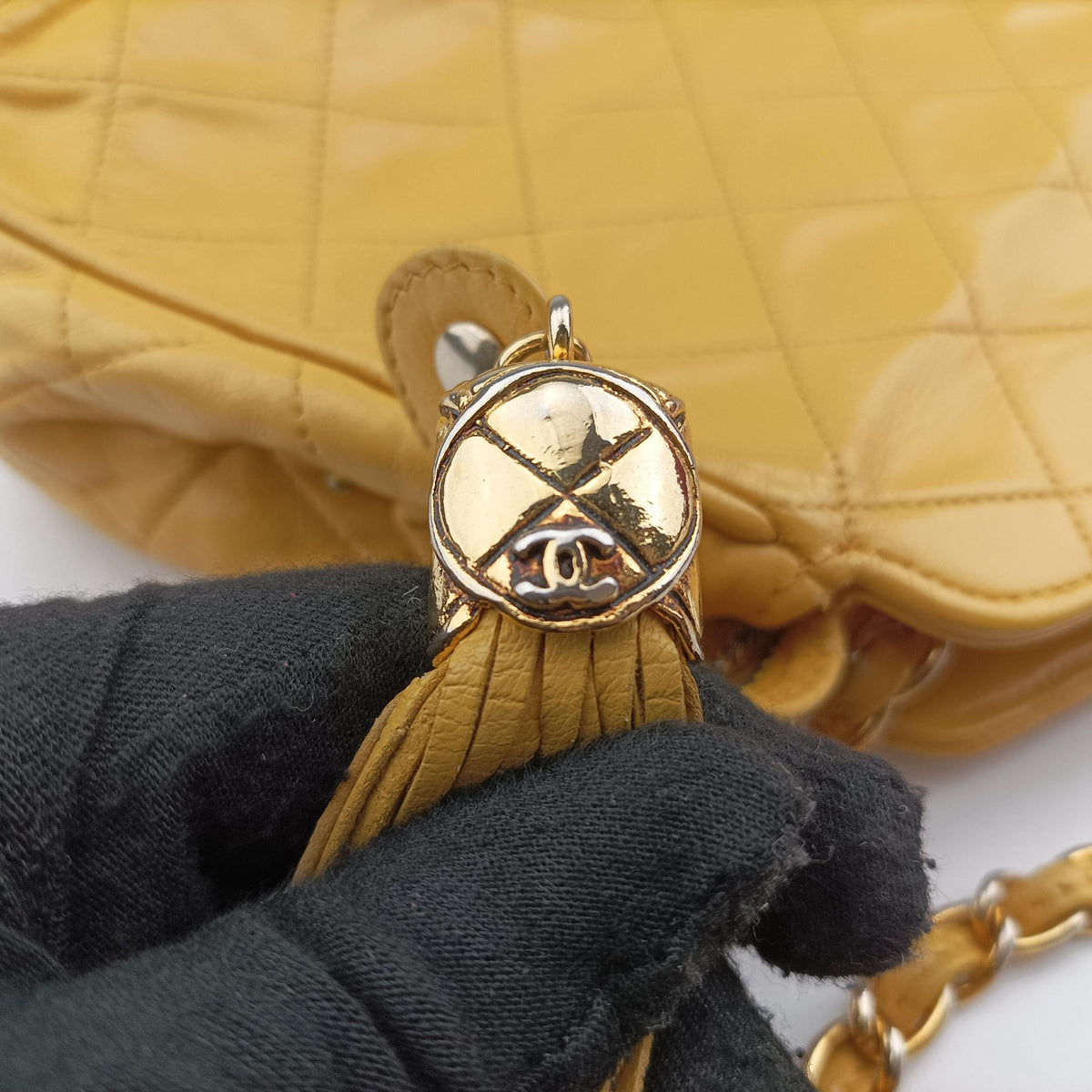 Matelasse Tassel Yellow lambskin 1313106マトラッセ タッセル イエロー ラムスキン 1313106